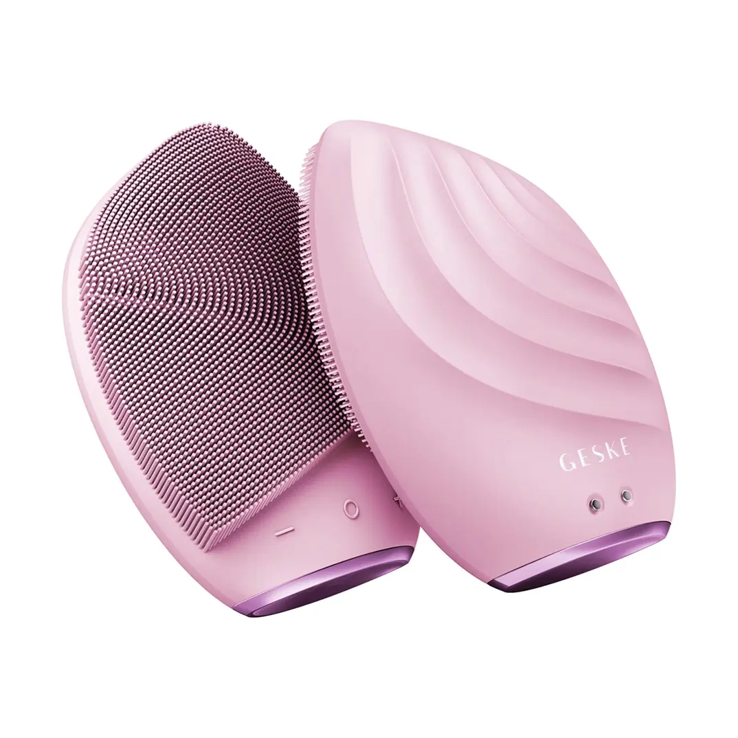 Електронна звукова щітка для обличчя 5 в 1 Sonic Facial Brush 5 in 1 GESKE Відтінок Pink