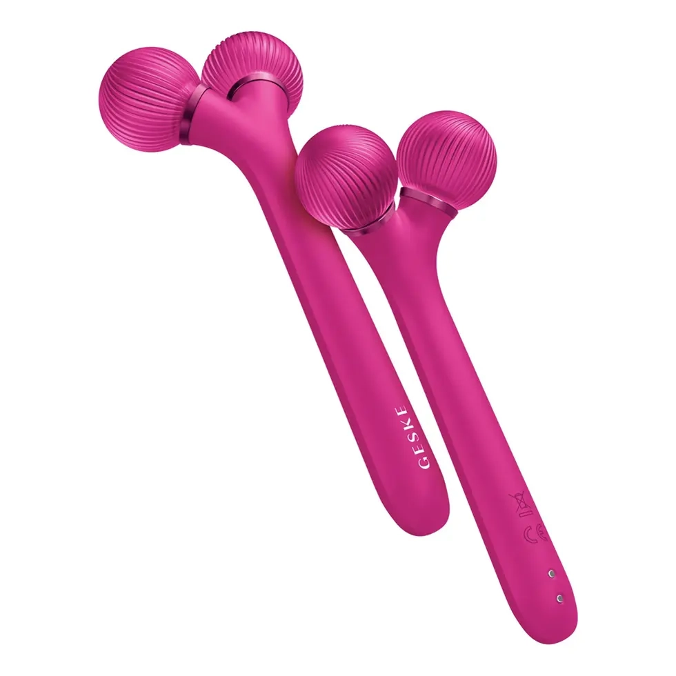Електронний звуковий ролик для обличчя 4 в 1 Sonic Facial Roller 4 in 1 GESKE Відтінок Magenta