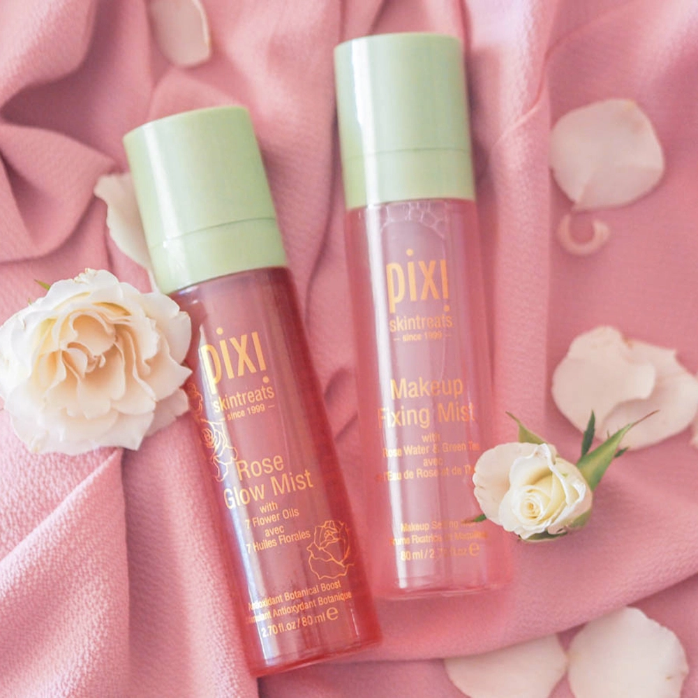 Двофазний спрей для сяяння шкіри з антиоксидантами Rose Glow Mist PIXI Обʼєм 80 мл — фото 4
