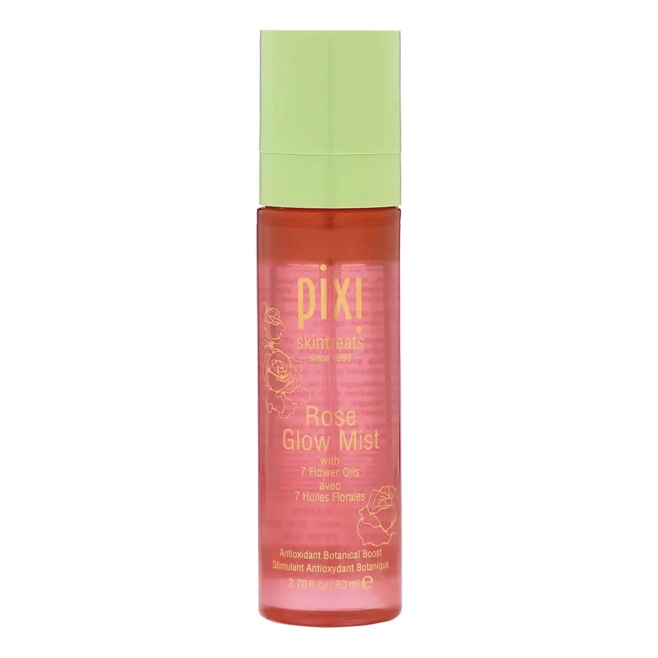 Двофазний спрей для сяяння шкіри з антиоксидантами Rose Glow Mist PIXI Обʼєм 80 мл