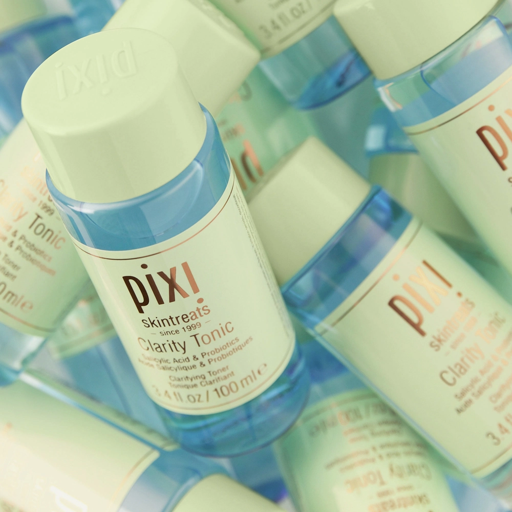 Очищуючий тонік для проблемної шкіри з AHA й BHA-кислотами Clarity Tonic PIXI Обʼєм 100 мл — фото 3