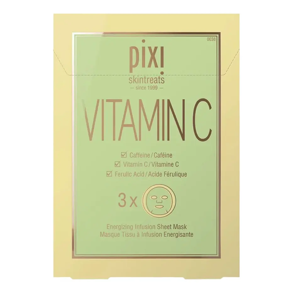 Набір із трьох масок для обличчя з вітаміном C Vitamin-C Sheet Mask Set PIXI Вага 23 г