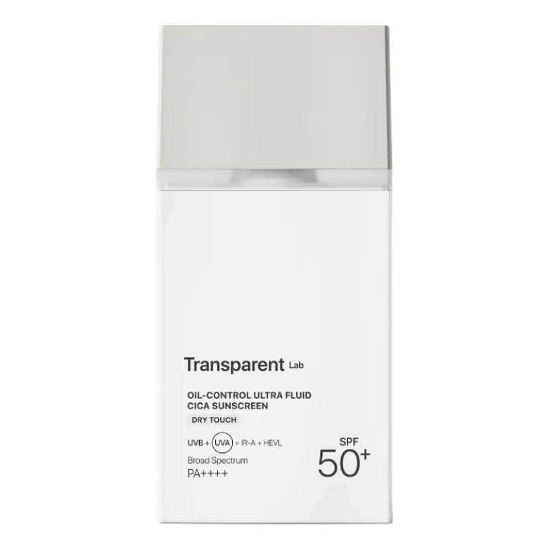 Ультралегкий сонцезахисний флюїд із матуючим ефектом Oil-Control Ultra Fluid Cica Sunscreen TRANSPARENT LAB Обʼєм 100 мл
