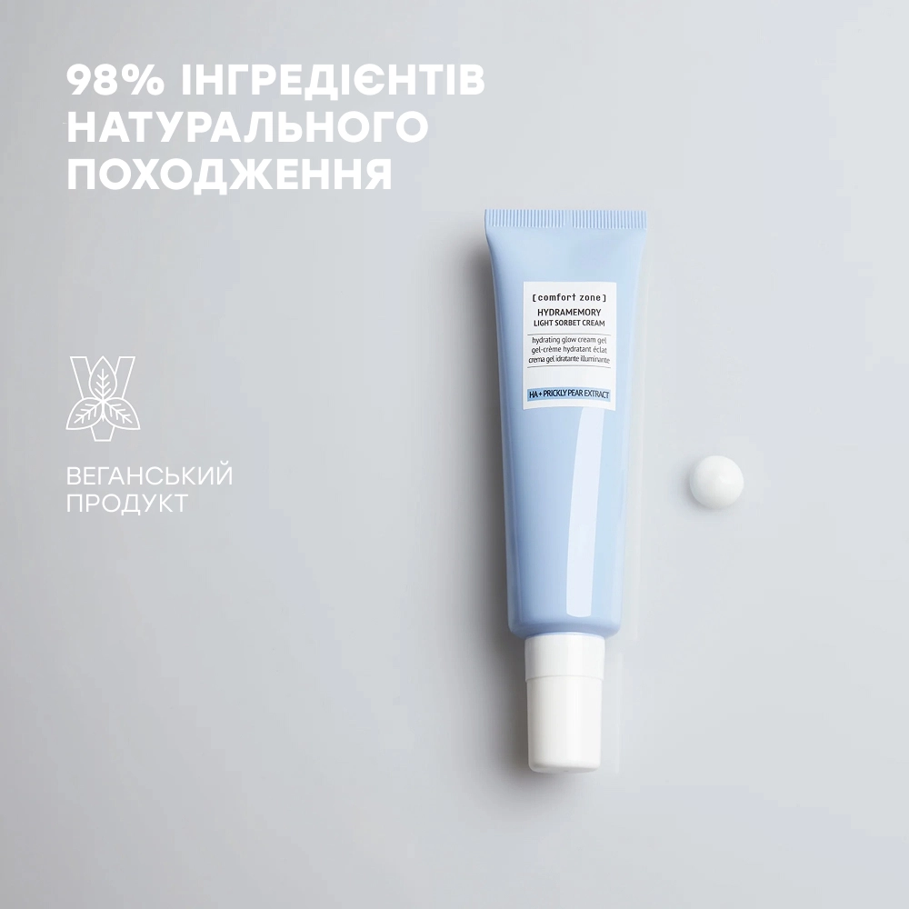 Легкий зволожувальний крем-сорбет Hydramemory Light Sorbet Cream COMFORT ZONE Обʼєм 60 мл — фото 3