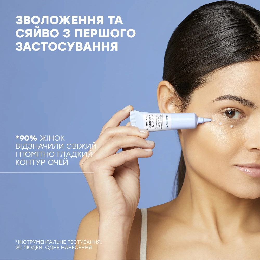 Зволожувальний крем від набряків для зони навколо очей Hydramemory Depuff Eye Cream COMFORT ZONE Обʼєм 15 мл — фото 3