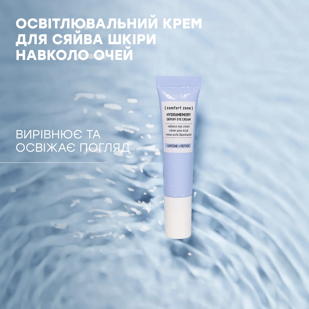 Зволожувальний крем від набряків для зони навколо очей Hydramemory Depuff Eye Cream COMFORT ZONE Обʼєм 15 мл — фото 4