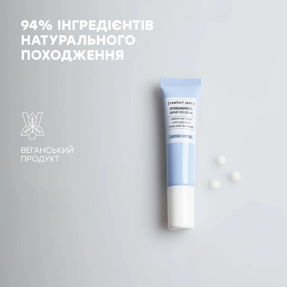 Зволожувальний крем від набряків для зони навколо очей Hydramemory Depuff Eye Cream COMFORT ZONE Обʼєм 15 мл — фото 6