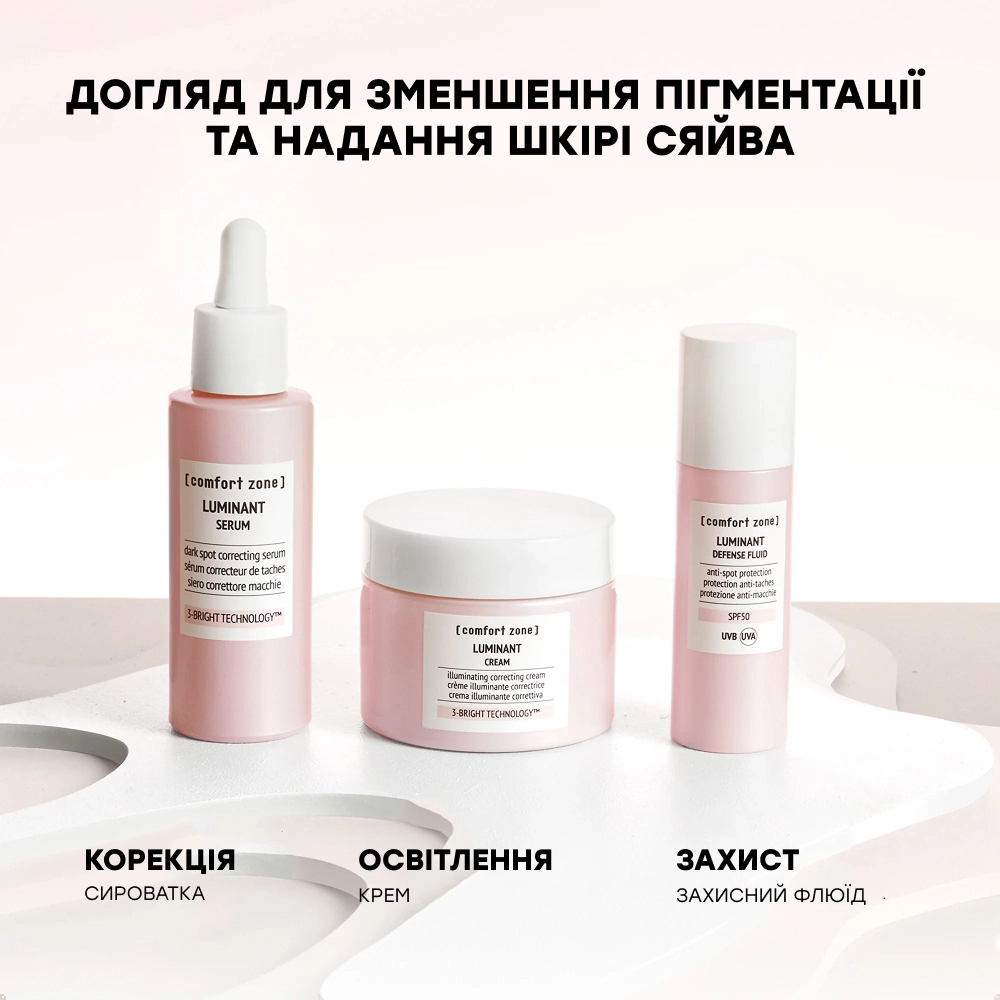Солнцезащитный флюид с SPF 50 Luminant Defense Fluid COMFORT ZONE Объем 30 мл — фото 7
