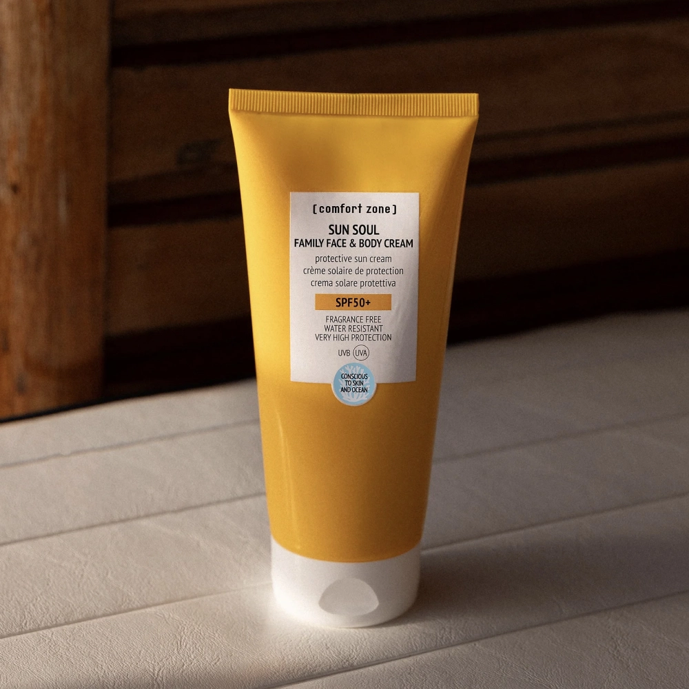 Универсальный солнцезащитный крем Sun Soul Family Face & Body Cream SPF 50+ COMFORT ZONE Объем 200 мл — фото 5
