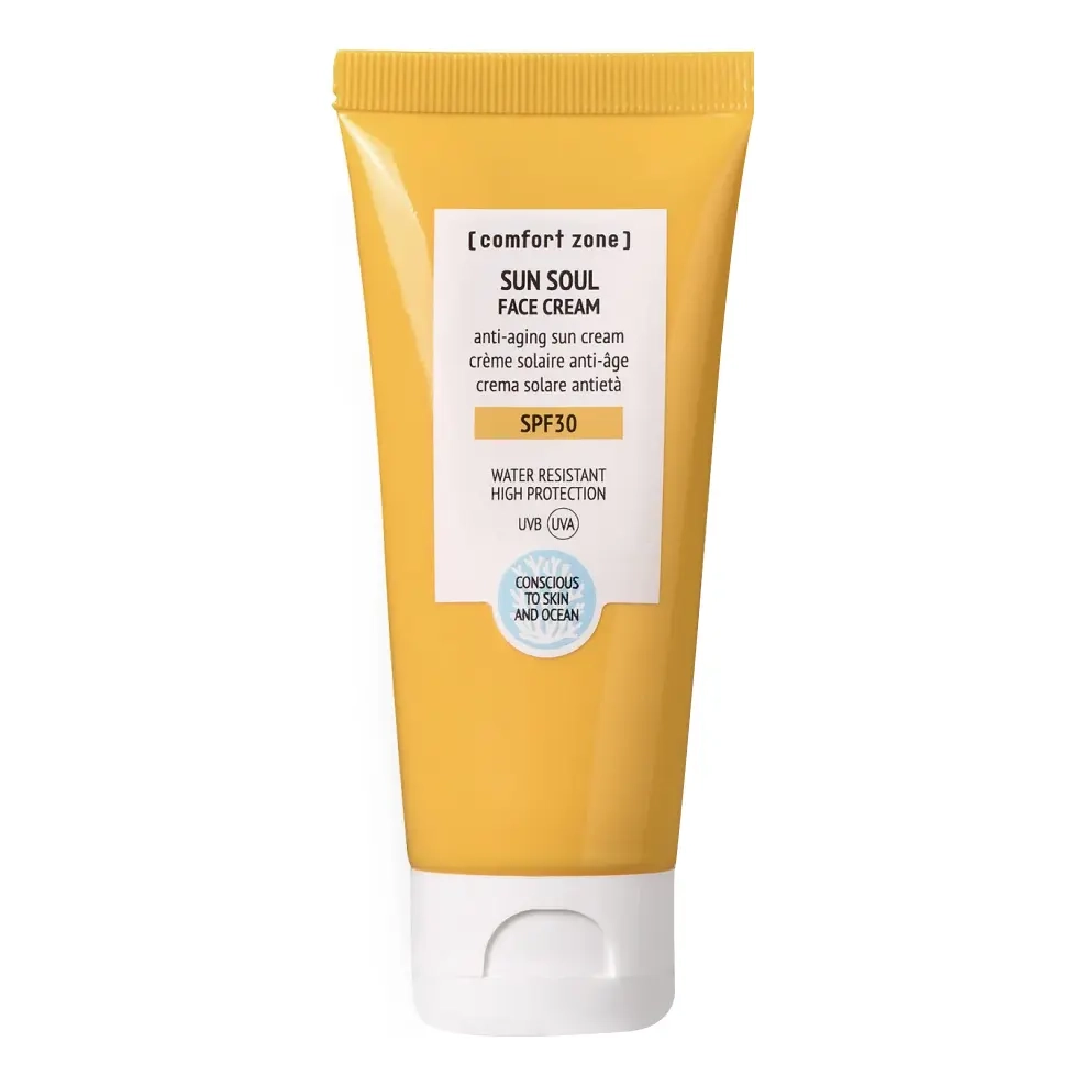 Антивіковий сонцезахисний крем для обличчя з SPF 30 Sun Soul Face Cream SPF 30 COMFORT ZONE Обʼєм 60 мл