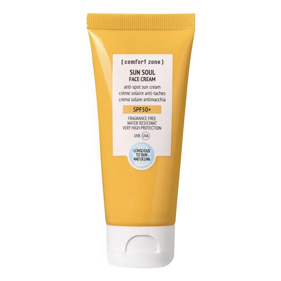 Солнцезащитный крем для лица SPF 50+ Sun Soul Face Cream SPF 50+ COMFORT ZONE Объем 60 мл