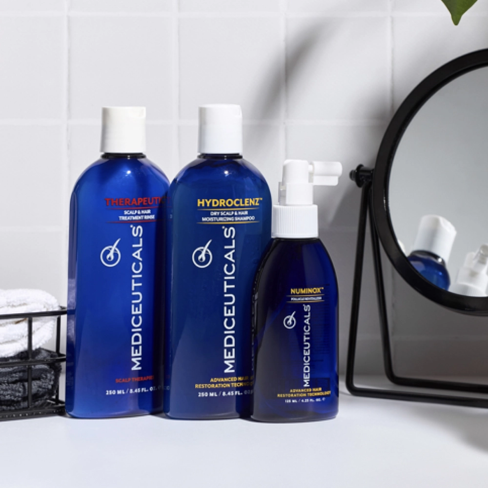 Набір проти випадіння та стоншення волосся для сухої шкіри голови Advanced Hair Restoration Set MEDICEUTICALS — фото 2