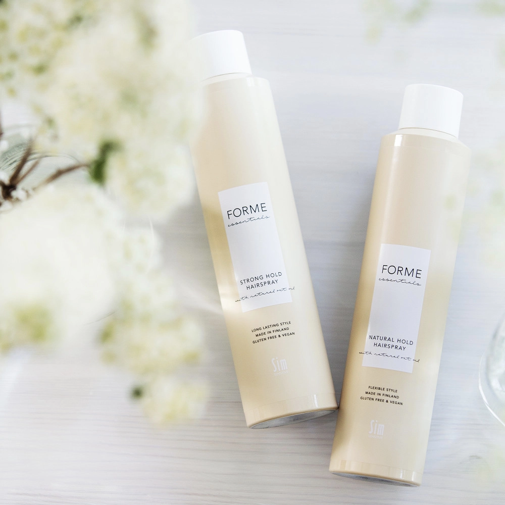 Лак для волосся сильної фіксації Forme Essentials Strong Hold Hairspray SIM SENSITIVE Обʼєм 300 мл — фото 3