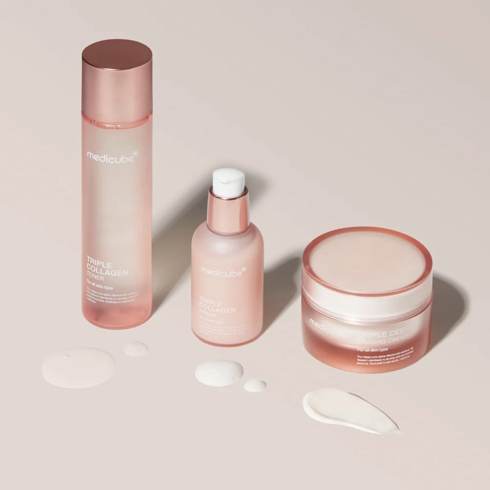 Увлажняющий крем с коллагеном и гиалуроновой кислотой Triple Collagen Cream MEDICUBE Объем 50 мл — фото 6