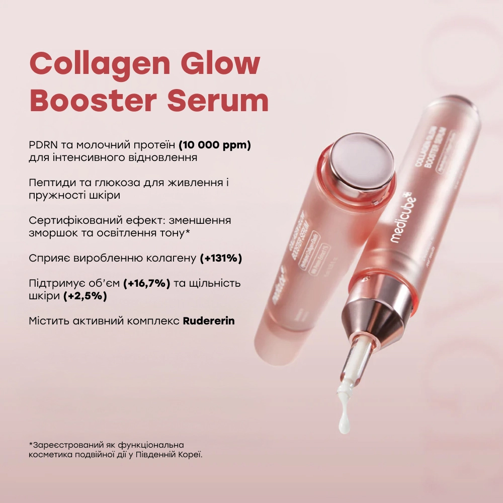 Сироватка-бустер з колагеном Collagen Glow Booster Serum MEDICUBE Обʼєм 15 мл — фото 5