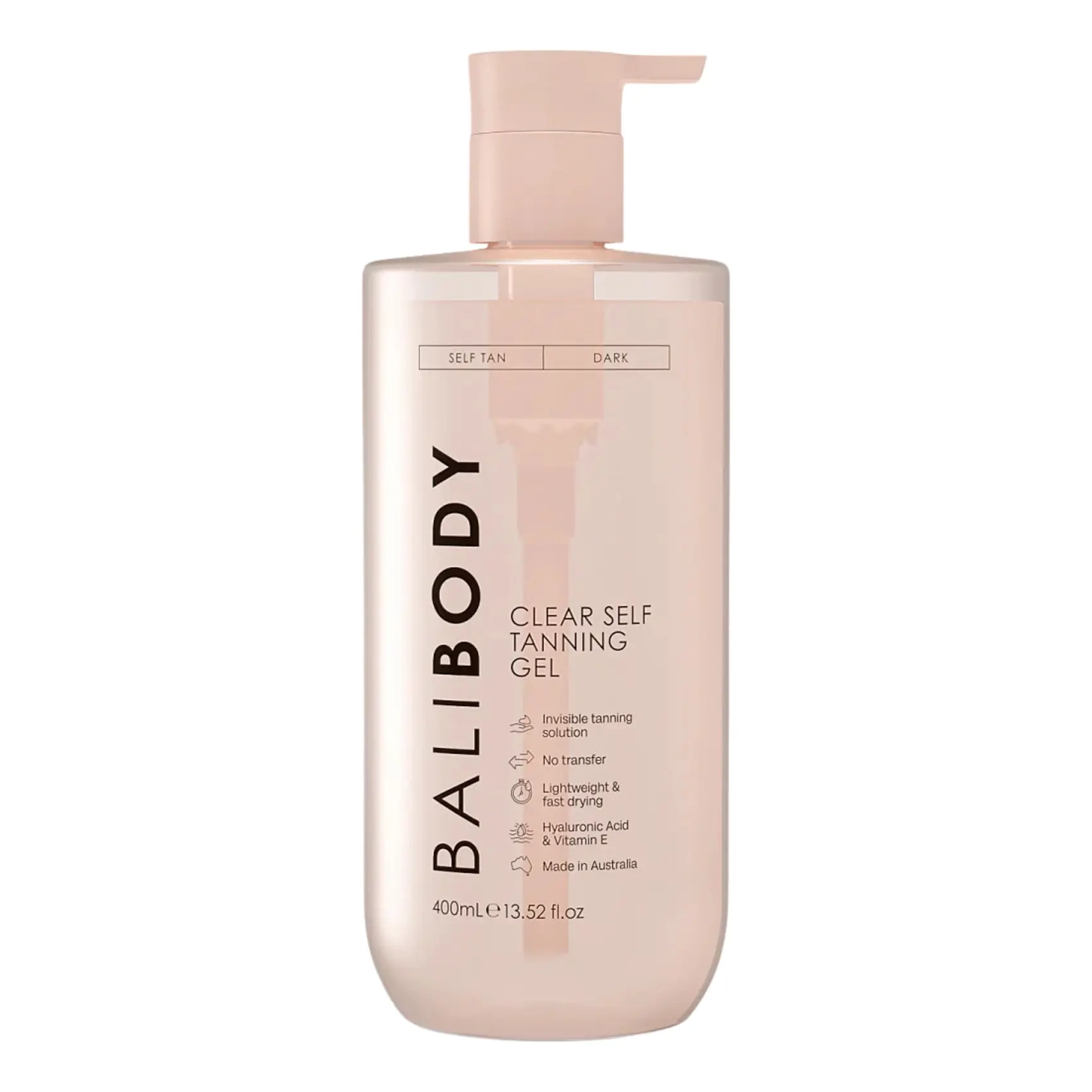 Прозорий гель автозасмага для тіла Clear Self Tanning Gel BALI BODY Обʼєм 400 мл