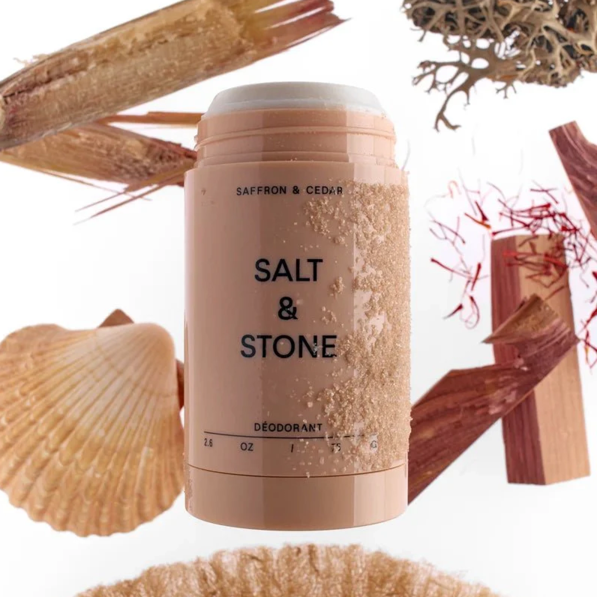 Натуральный дезодорант с ароматом шафрана и кедра Natural Deodorant Saffron & Cedar - Formula Nº 1 SALT & STONE Вес 75 г — фото 3