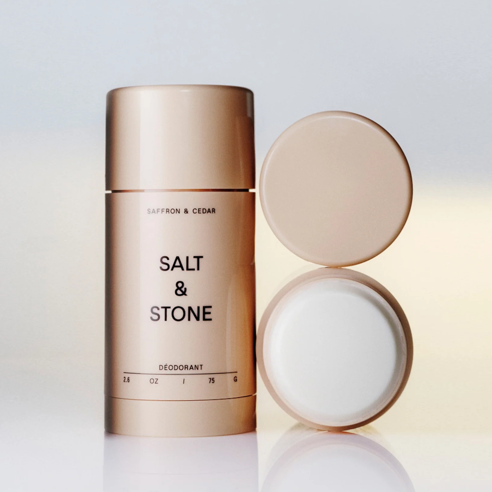 Натуральный дезодорант с ароматом шафрана и кедра Natural Deodorant Saffron & Cedar - Formula Nº 1 SALT & STONE Вес 75 г — фото 5