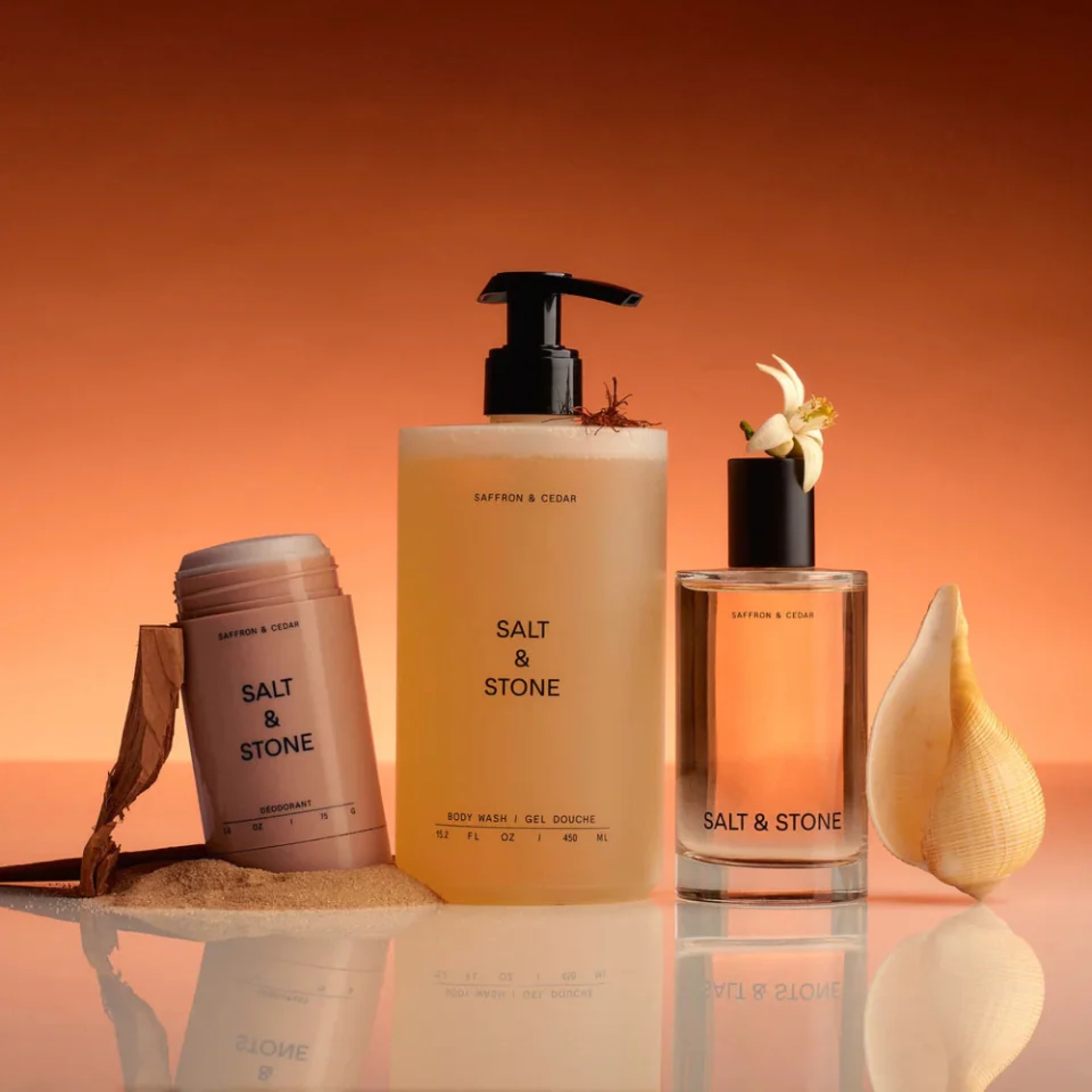 Натуральный дезодорант с ароматом шафрана и кедра Natural Deodorant Saffron & Cedar - Formula Nº 1 SALT & STONE Вес 75 г — фото 6