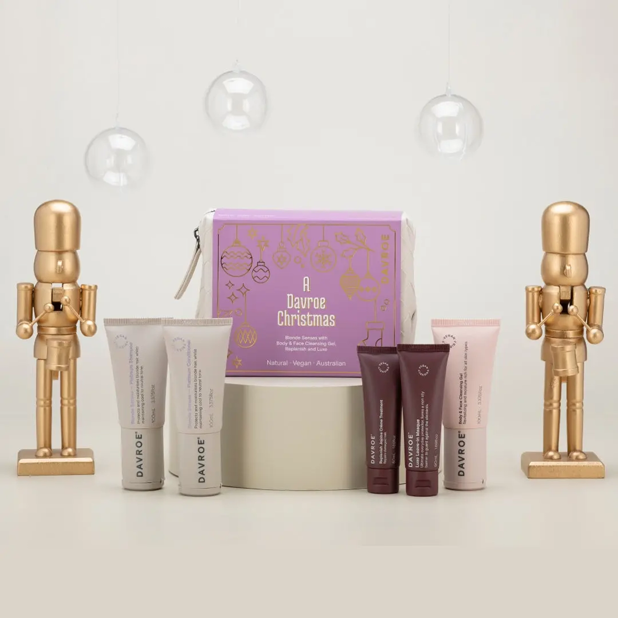 Різдвяний набір для догляду за блондом у тревел-форматі Blonde Senses Travel Pack DAVROE — фото 2