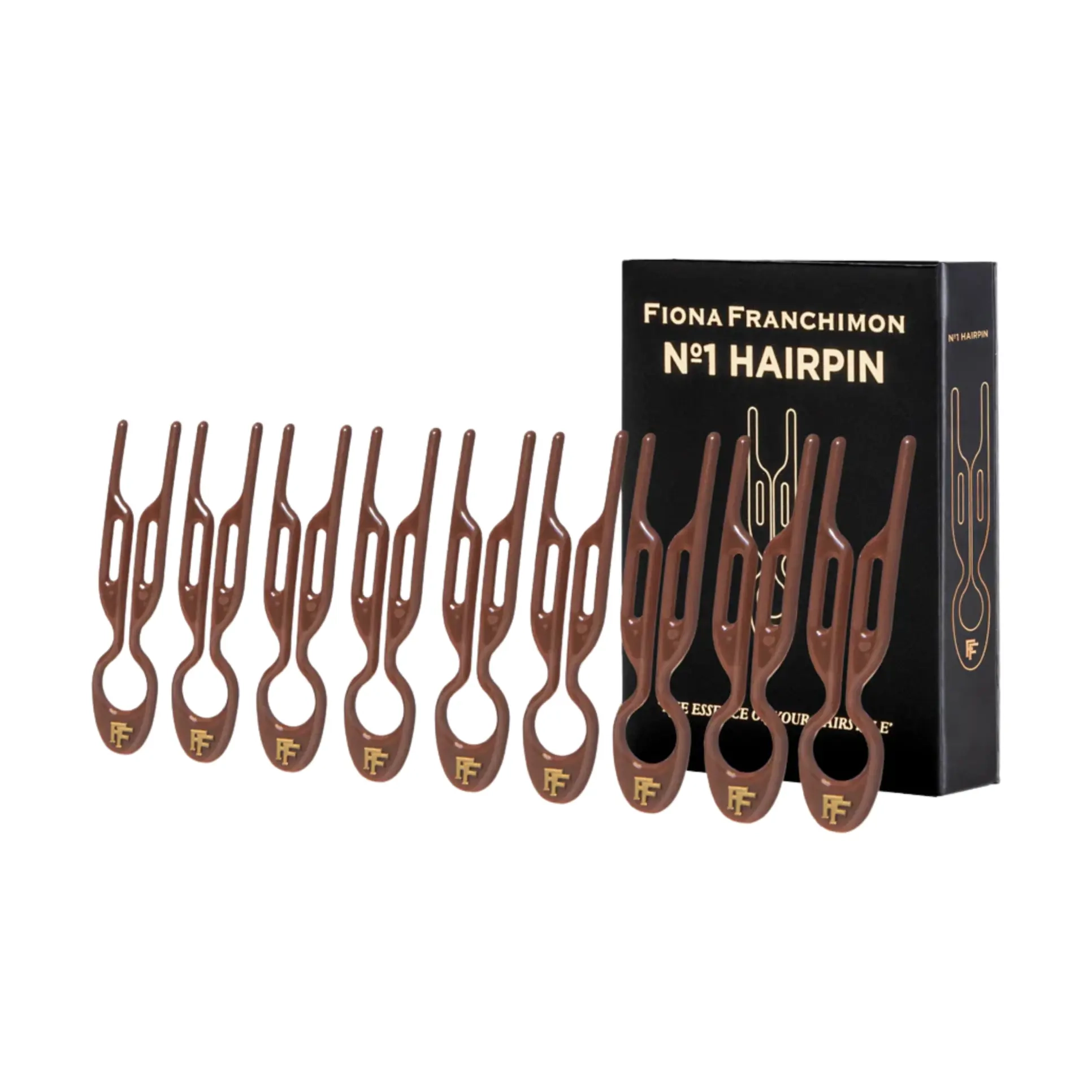 Набір шпильок для волосся № 1 Hairpin Mochaccino (9 per box) FIONA FRANCHIMON