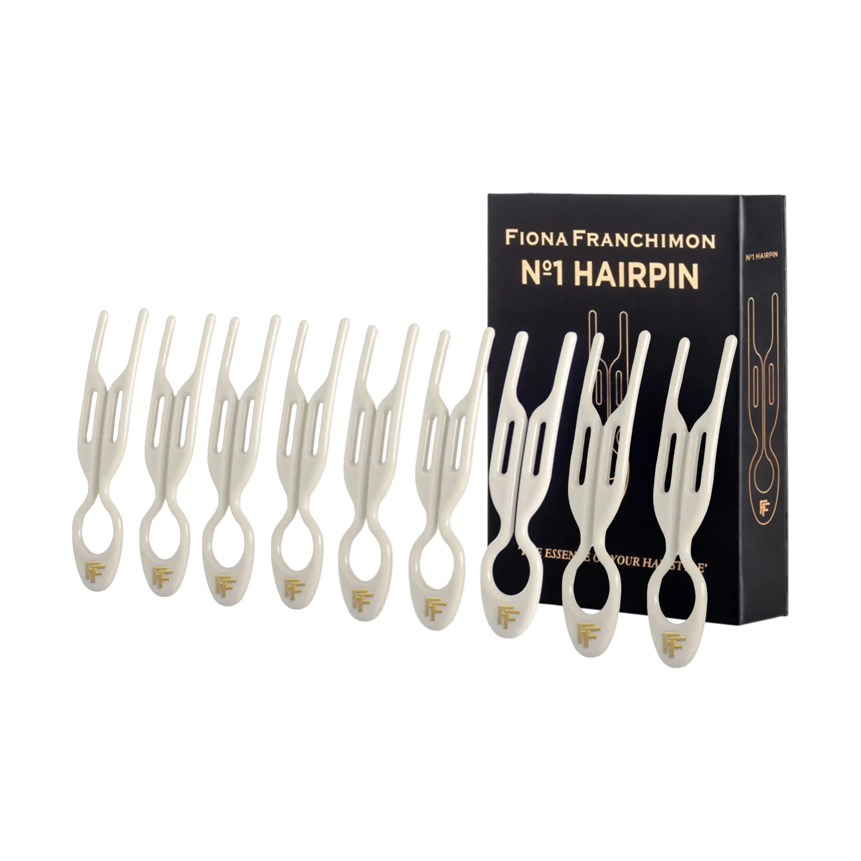 Набор шпилек для волос № 1 Hairpin Cream White (9 per box) FIONA FRANCHIMON