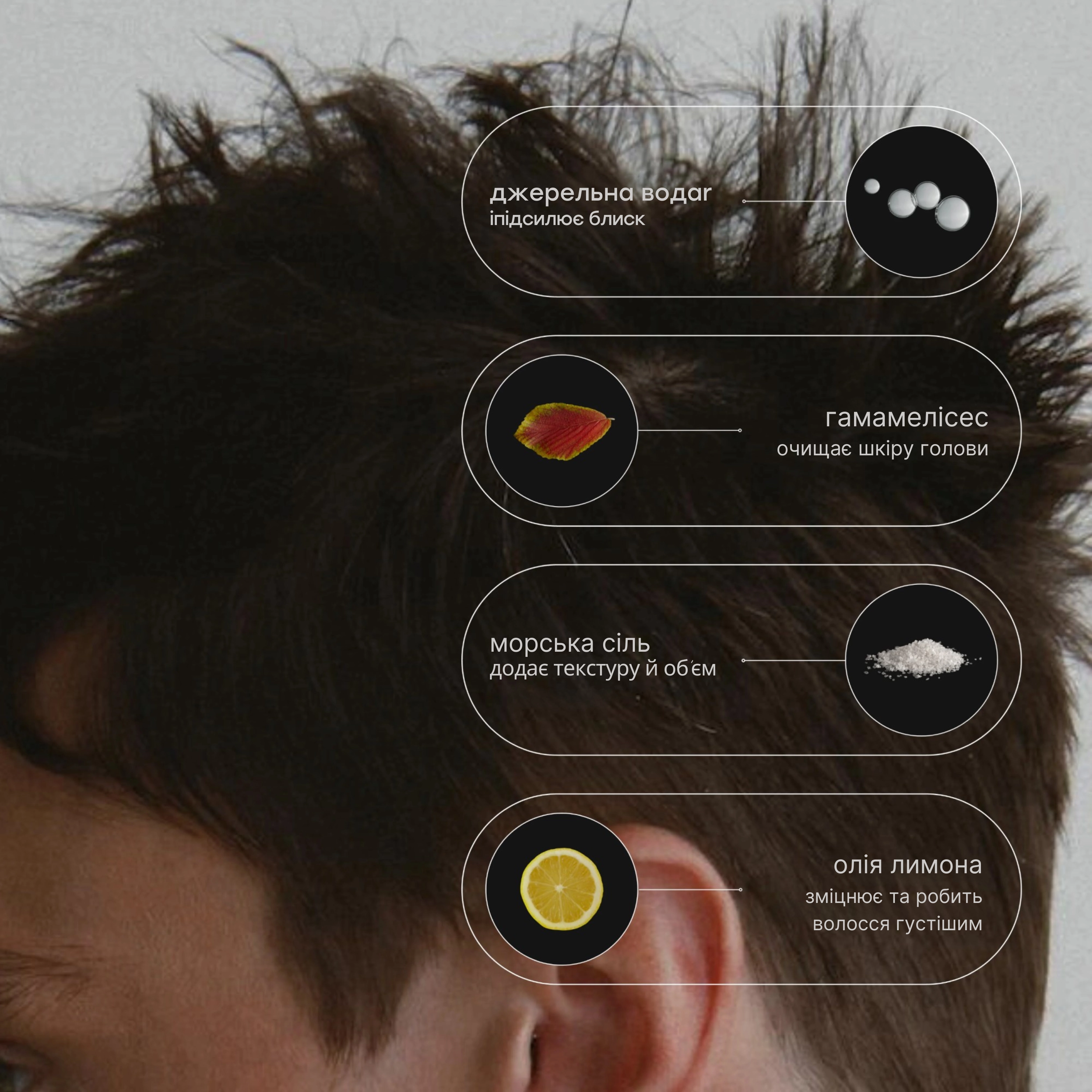 Сольовий спрей для текстурування волосся Hair Refresh JACK HENRY Обʼєм 100 мл — фото 4
