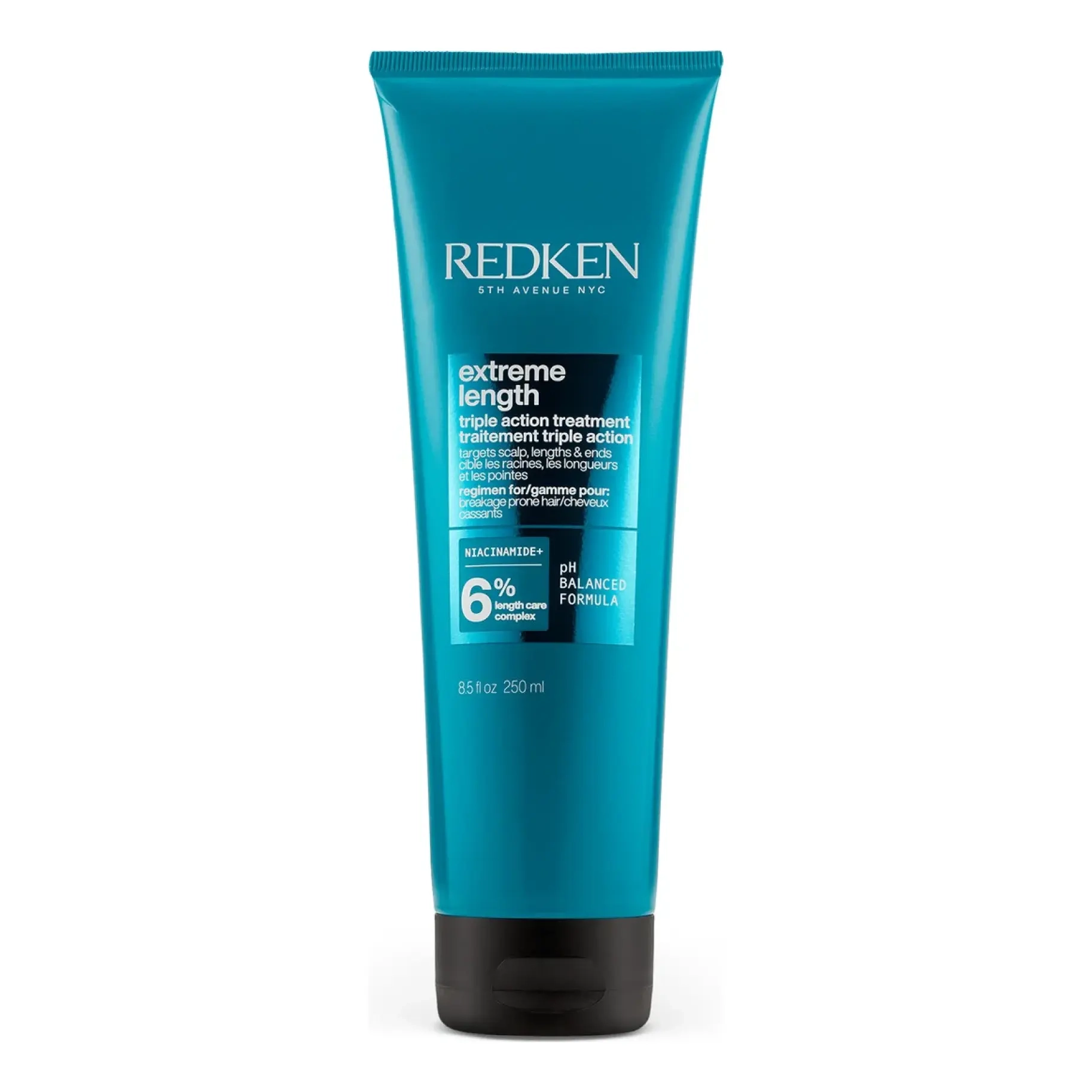 Багатофункціональна маска для здорової довжини волосся Extreme Length Triple Action Treatment REDKEN Обʼєм 250 мл
