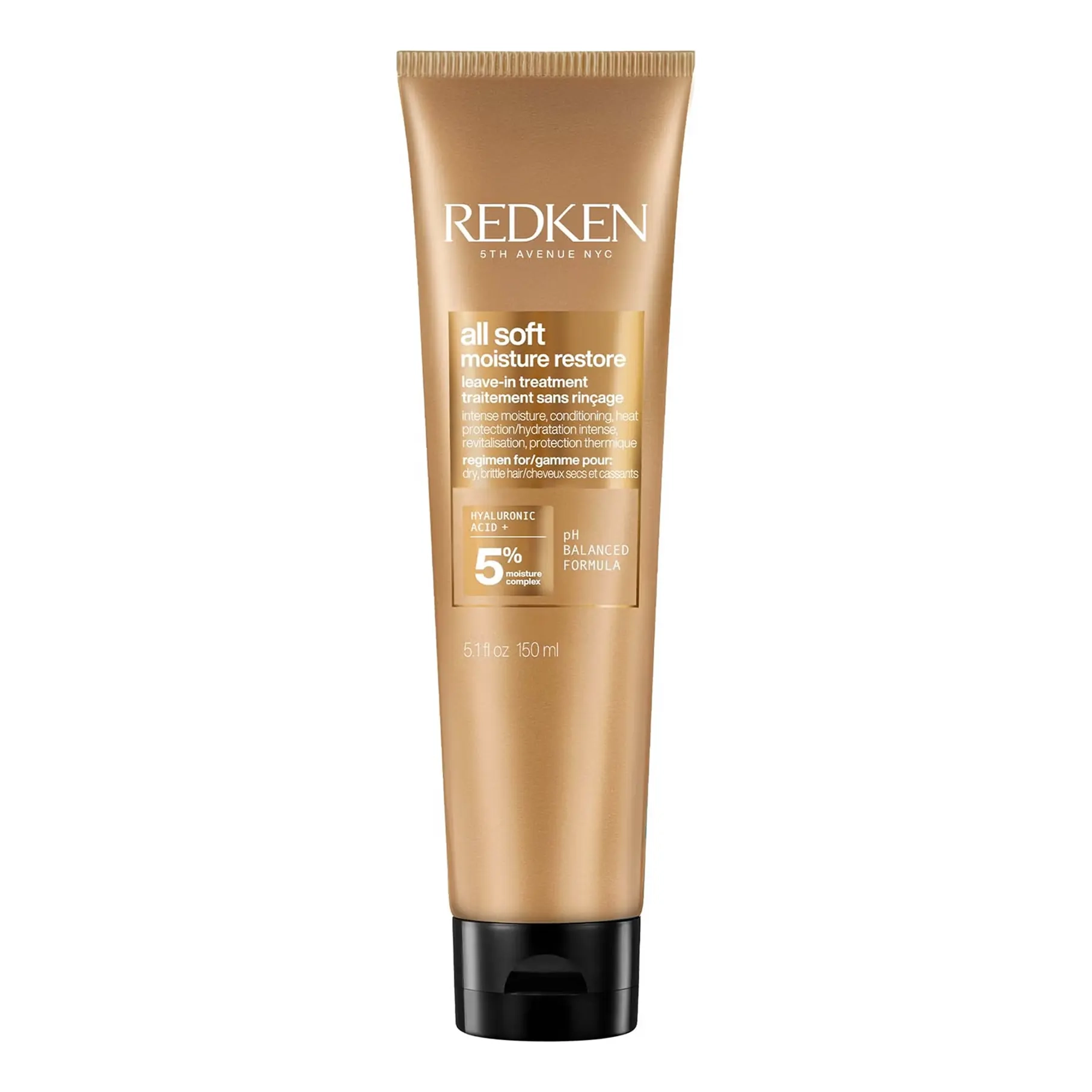 Засіб для відновлення м’якості та зволоження волосся All Soft Moisture Restore Leave-In Treatment REDKEN Обʼєм 150 мл
