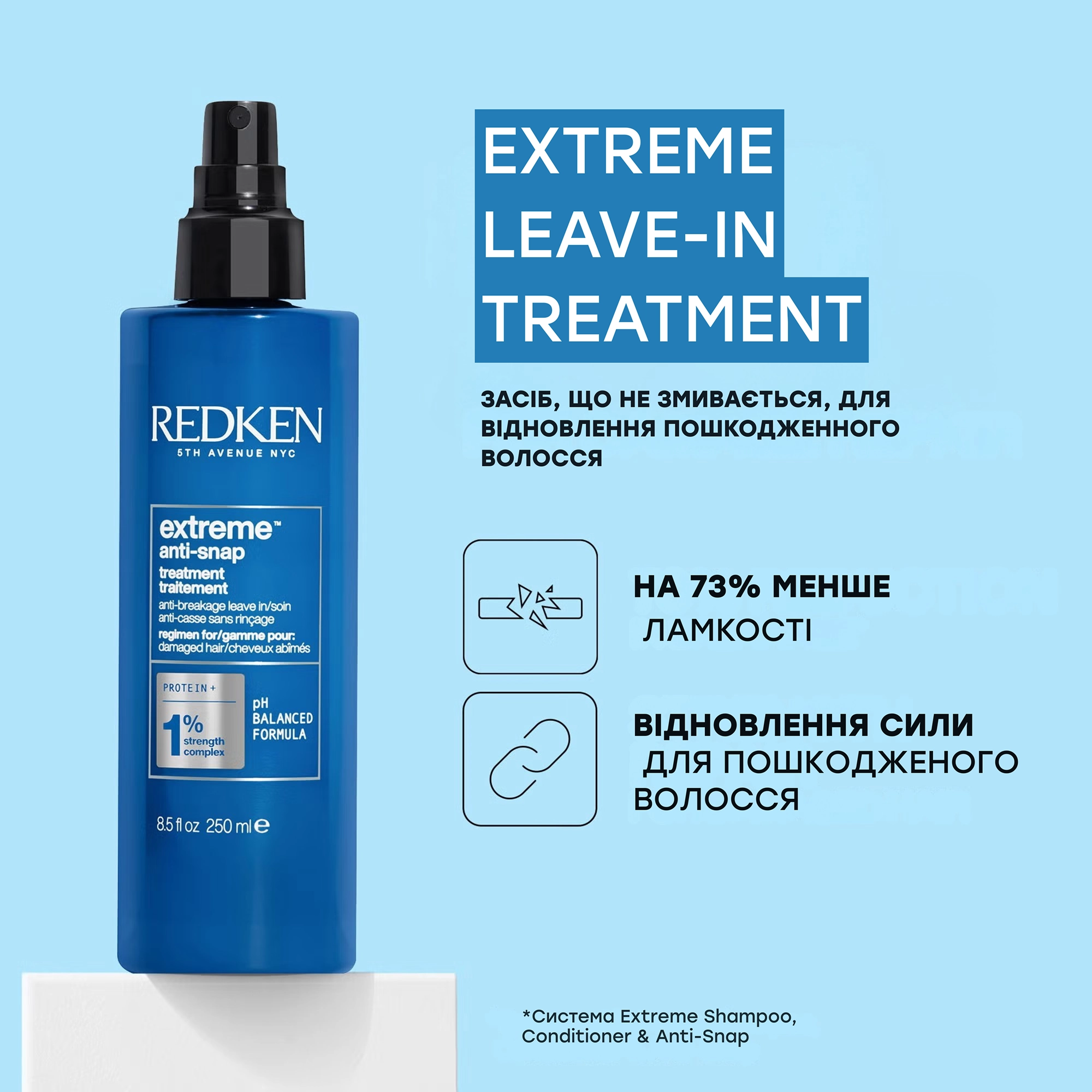 Несмываемый уход против ломкости волос Extreme Anti-Snap REDKEN Объем 250 мл — фото 5