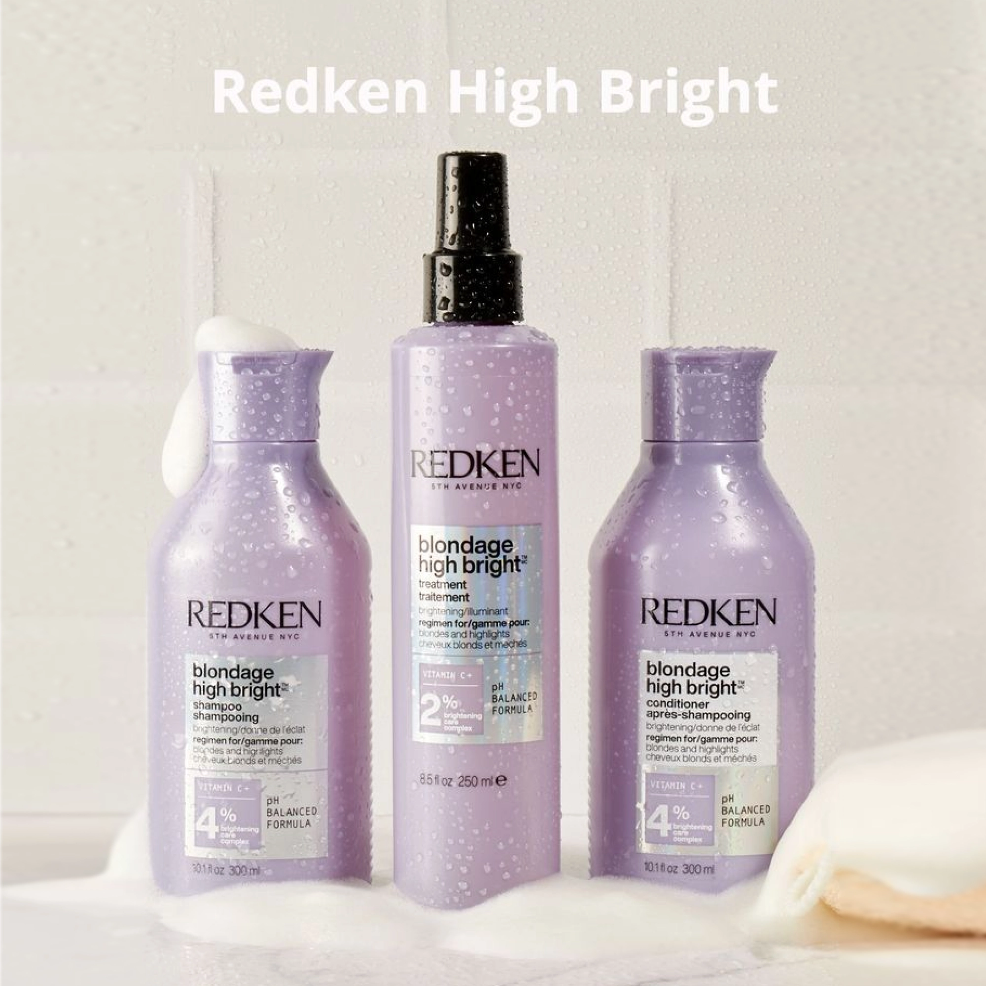 Освітлювальний шампунь для волосся Blondage High Bright Shampoo REDKEN Обʼєм 300 мл — фото 3