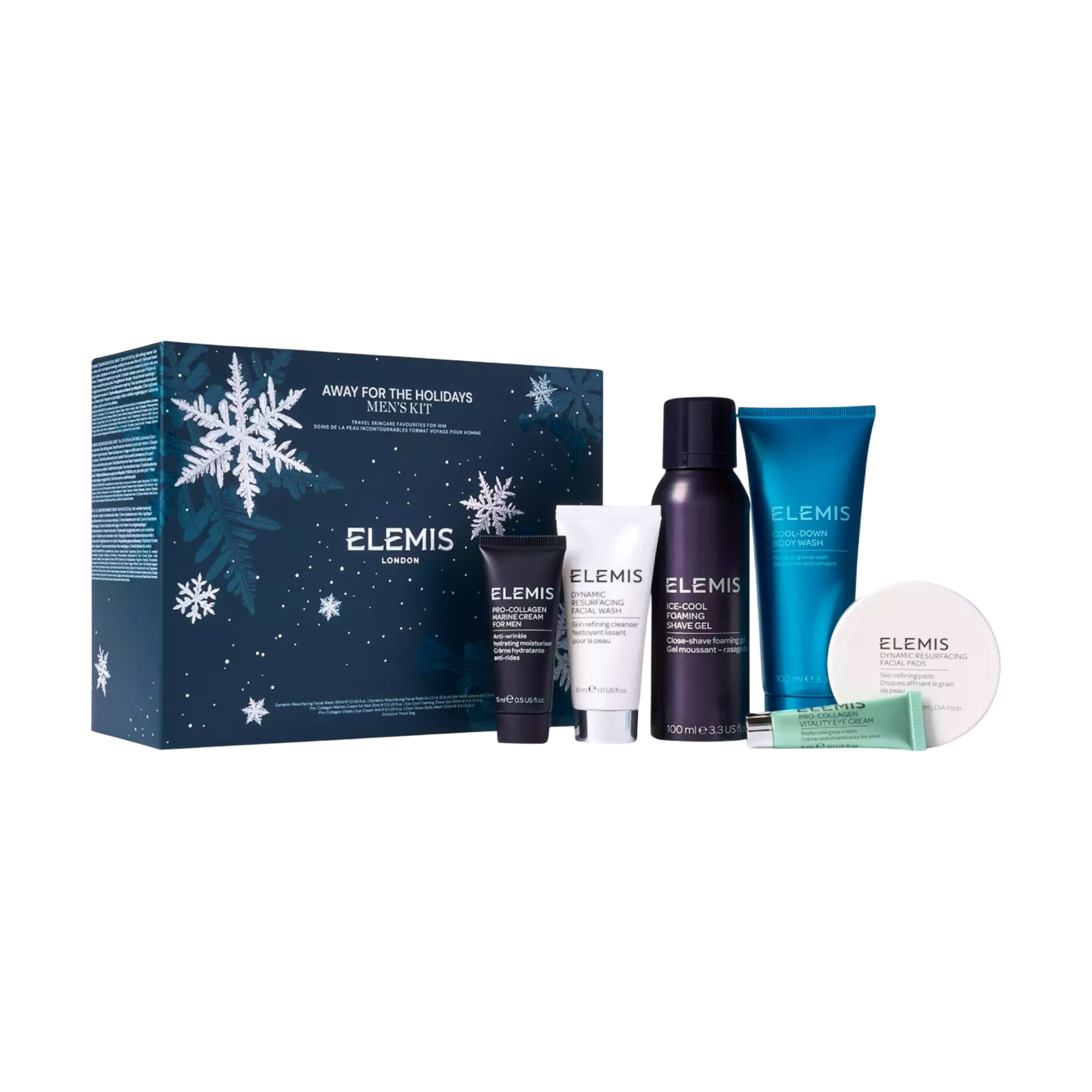 Коллекция travel-бестселлеров для мужчин в косметичке Away For The Holidays Men's Kit ELEMIS