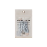 Набор из 2 тонких шелковых мини-резинок Silk Mini Slim Scrunchie Set MON MOU Оттенок Blue Gray — фото 2