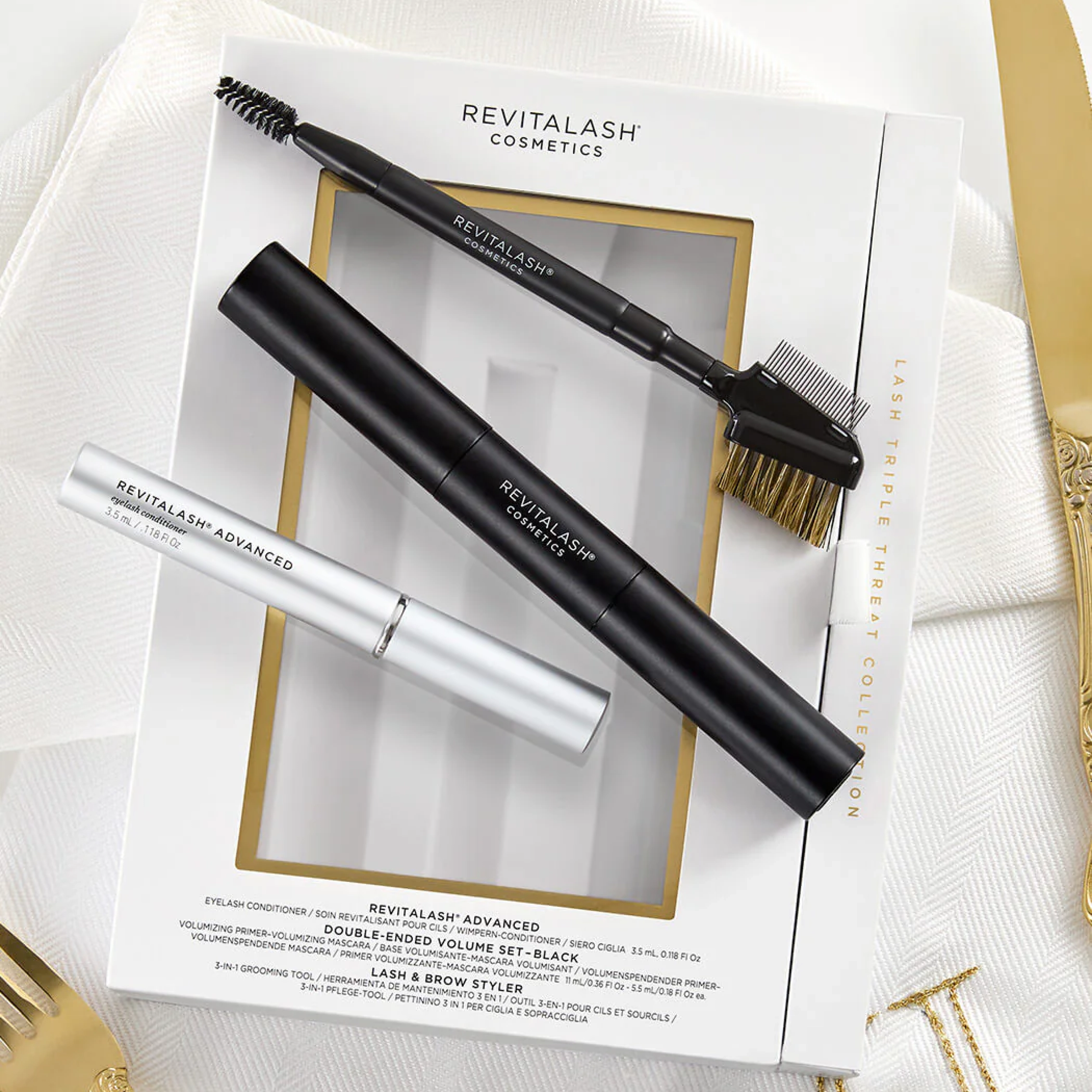 Подарунковий набір по догляду за очима та бровами Lash Triple Threat Collection REVITALASH — фото 2