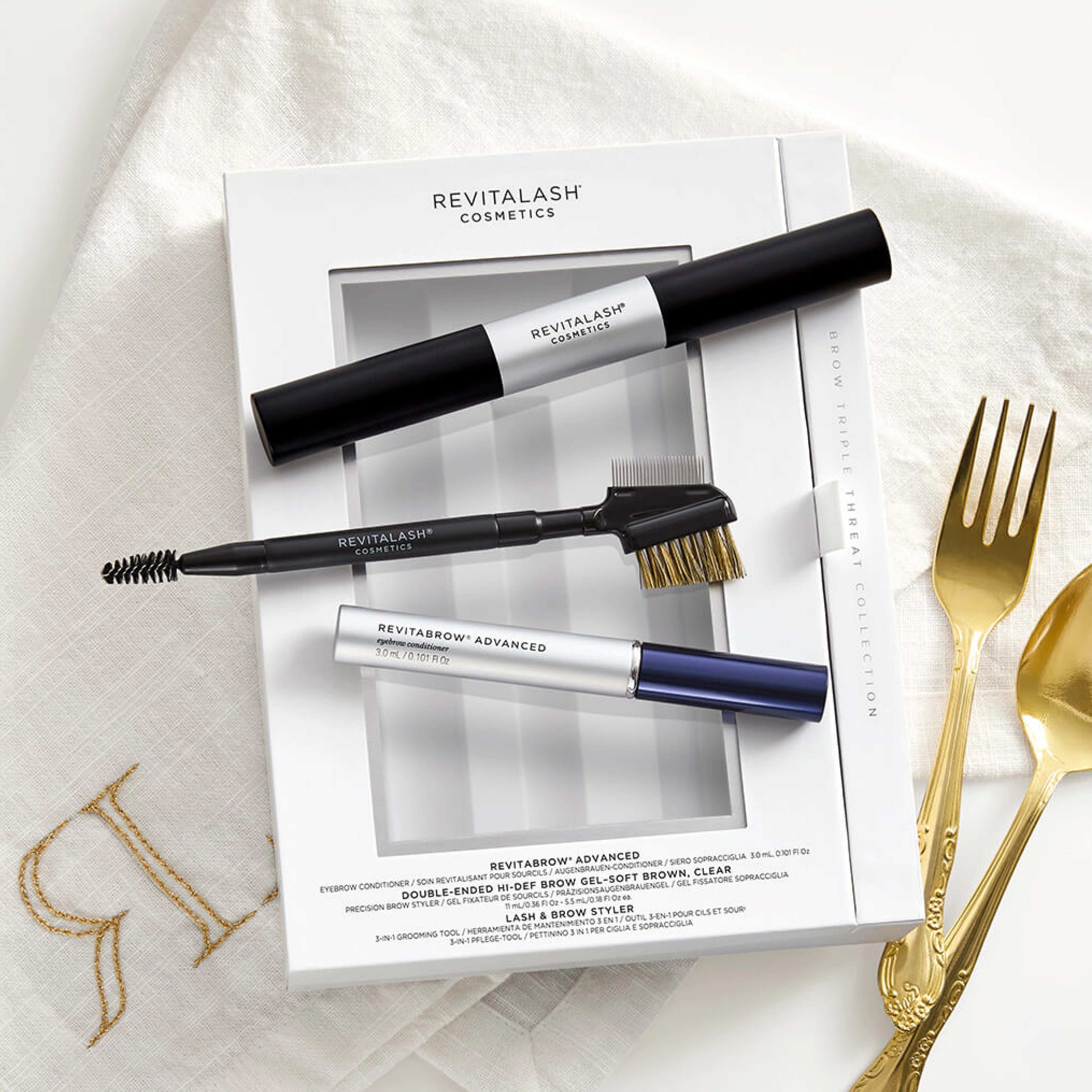 Подарунковий набір для догляду та макіяжу брів Brow Triple Threat Collection REVITALASH — фото 2