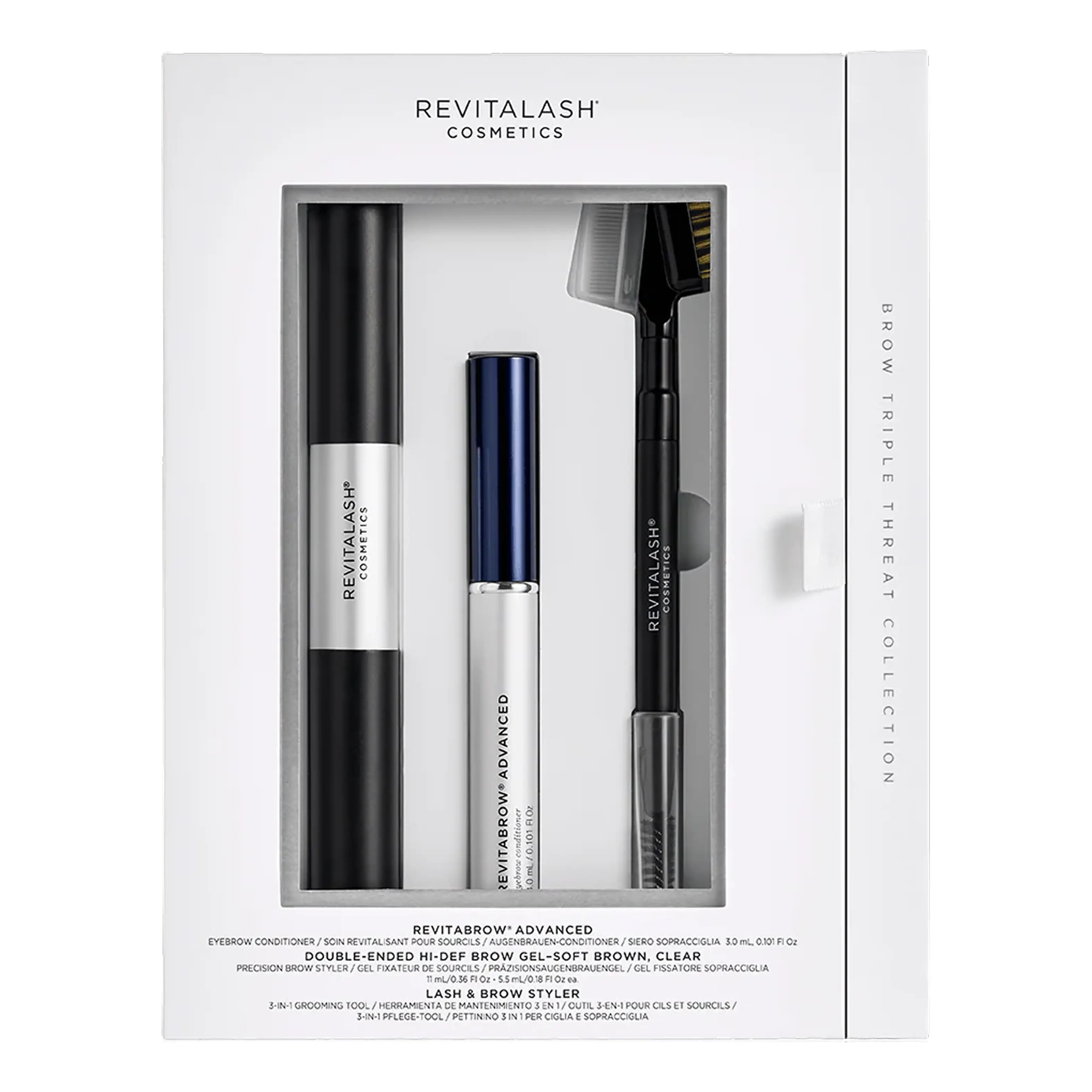 Подарунковий набір для догляду та макіяжу брів Brow Triple Threat Collection REVITALASH