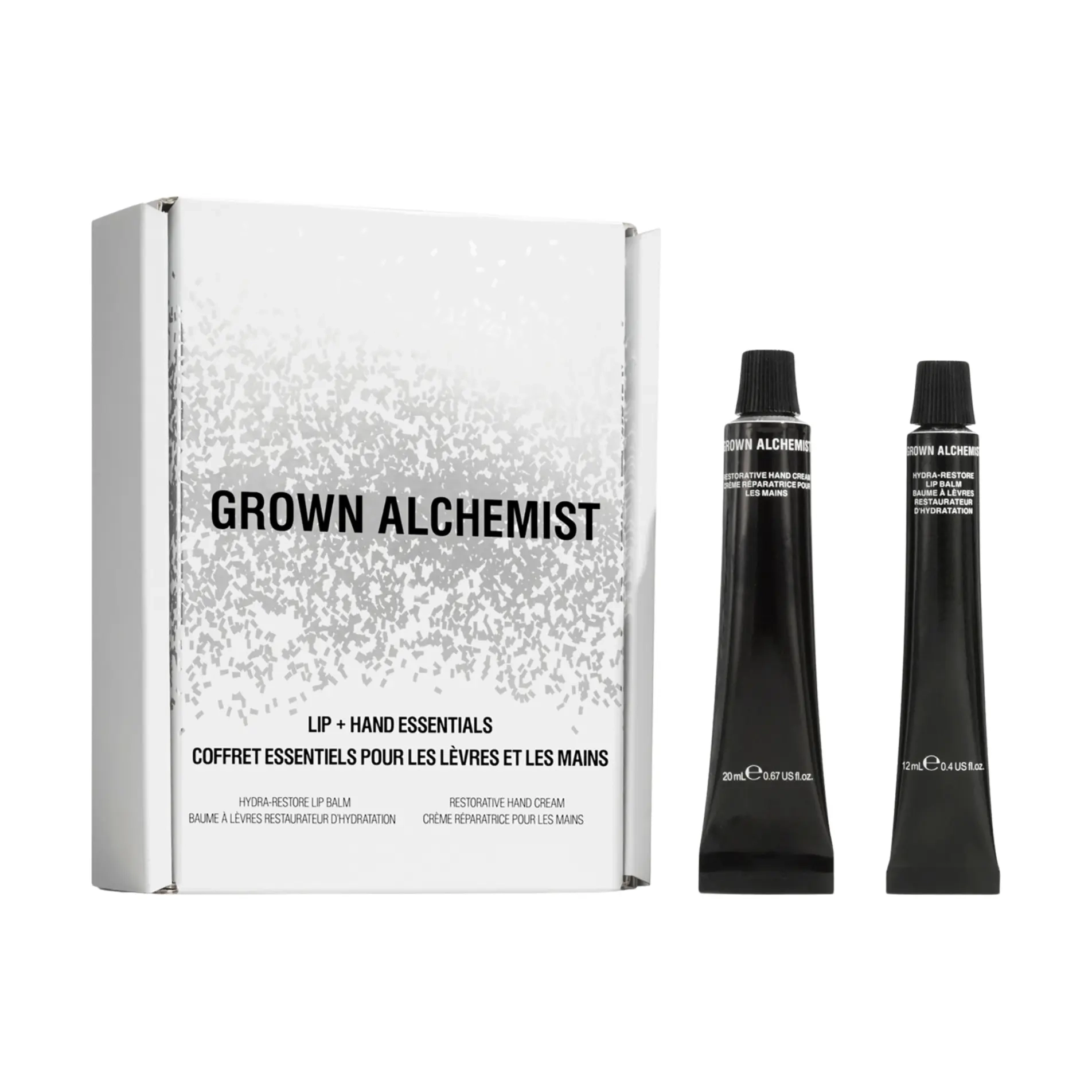 Вишуканий набір для зволоження губ та шкіри рук Lip + Hand Essentials GROWN ALCHEMIST