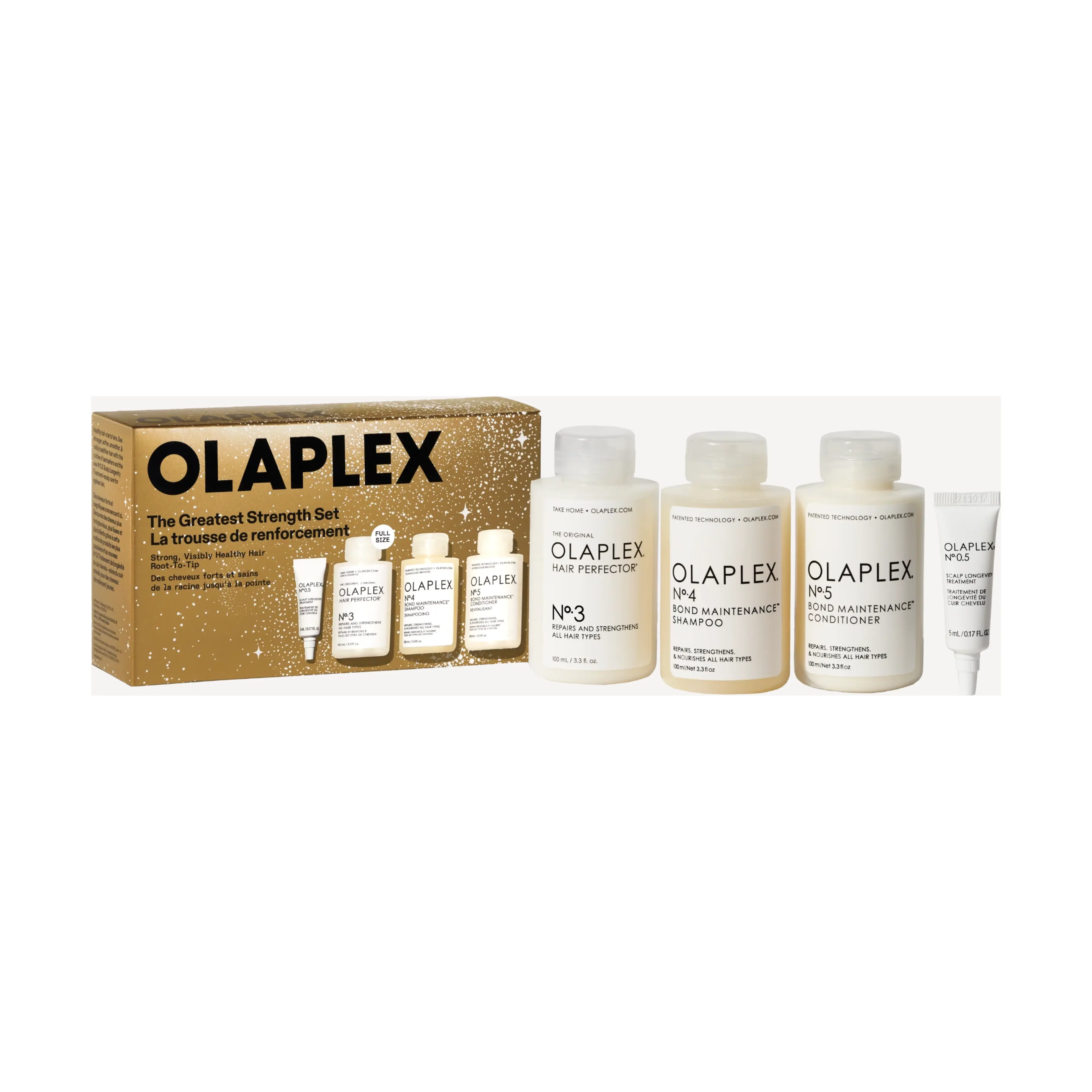 Святковий набір для сильного, щільного та здорового волосся The Greatest Strength Set OLAPLEX