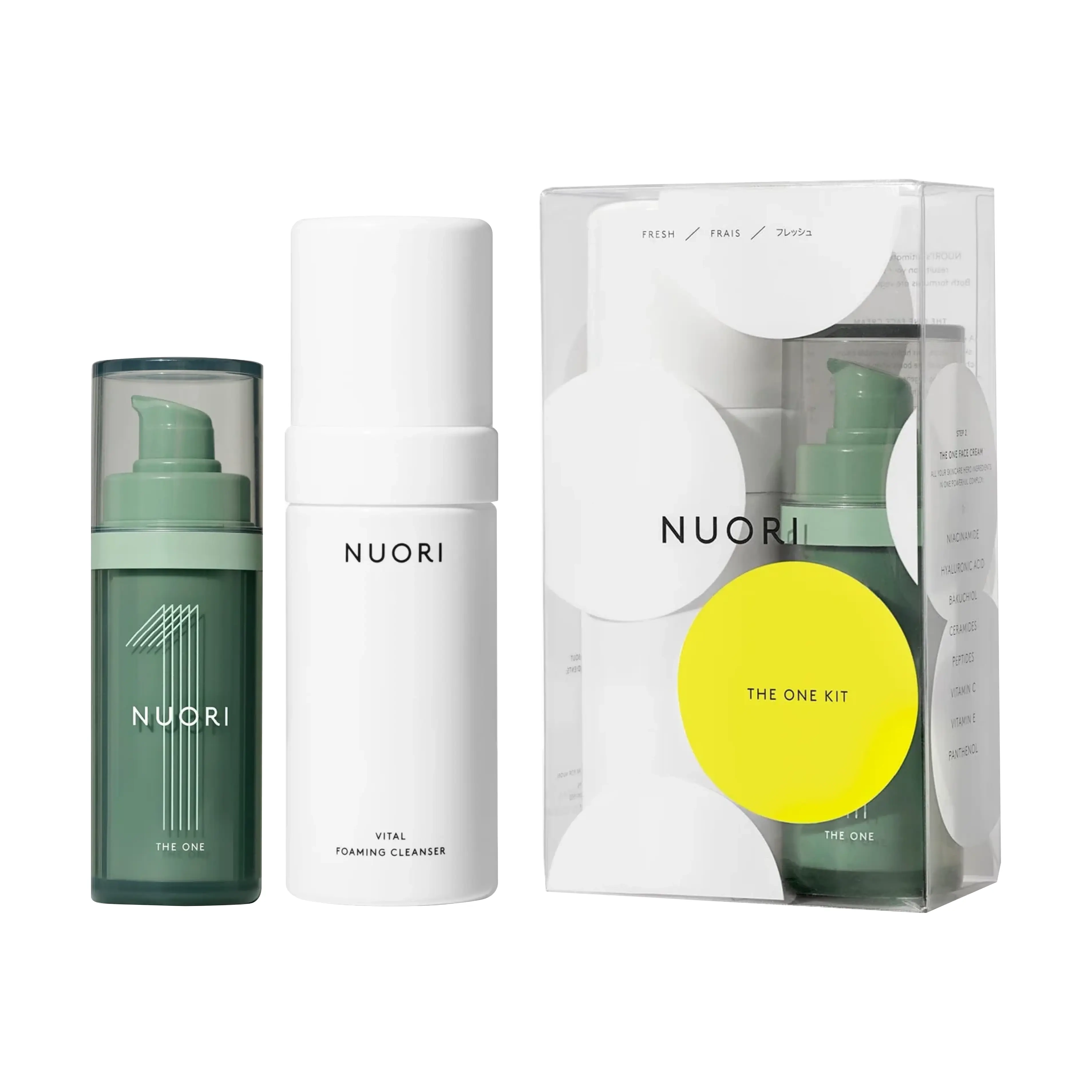 Набір для базового очищення та зволоження шкіри The One Kit NUORI