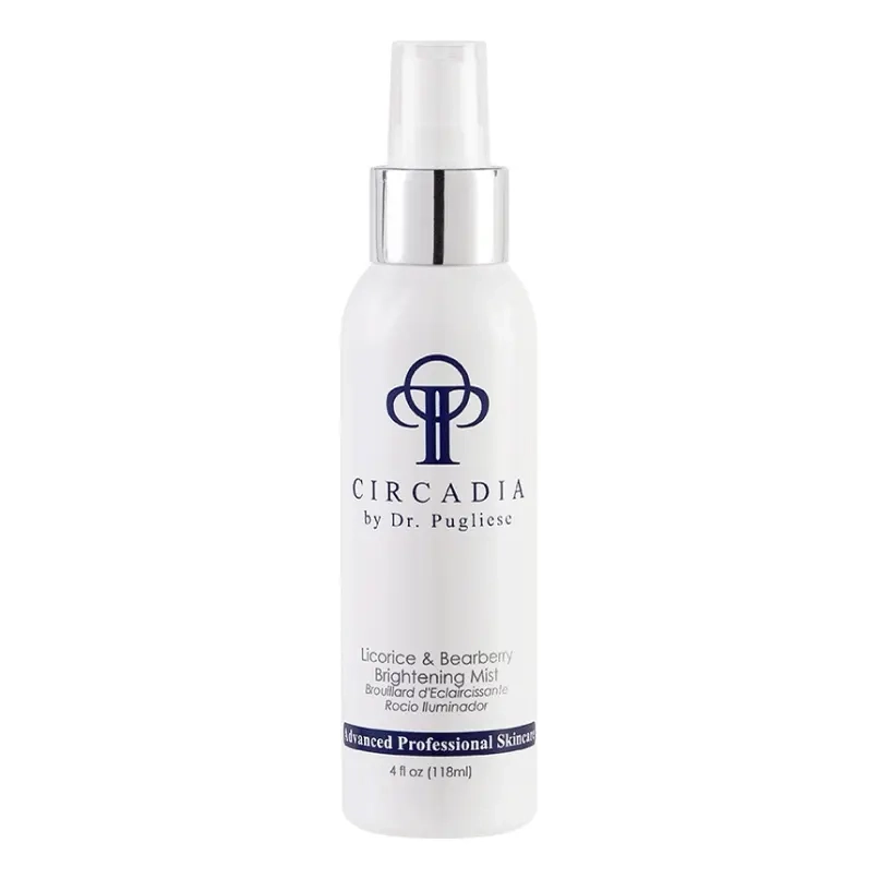 Спрей для обличчя на основі екстрактів солодки та мучниці Licorice & Bearberry Brightening Mist CIRCADIA Обʼєм 118 мл