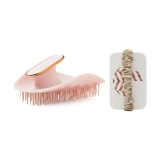 Щітка для волосся з резинкою - Рожева Healthy Hair Brush with Scrunchie MANTA Відтінок Pink/Rose Gold