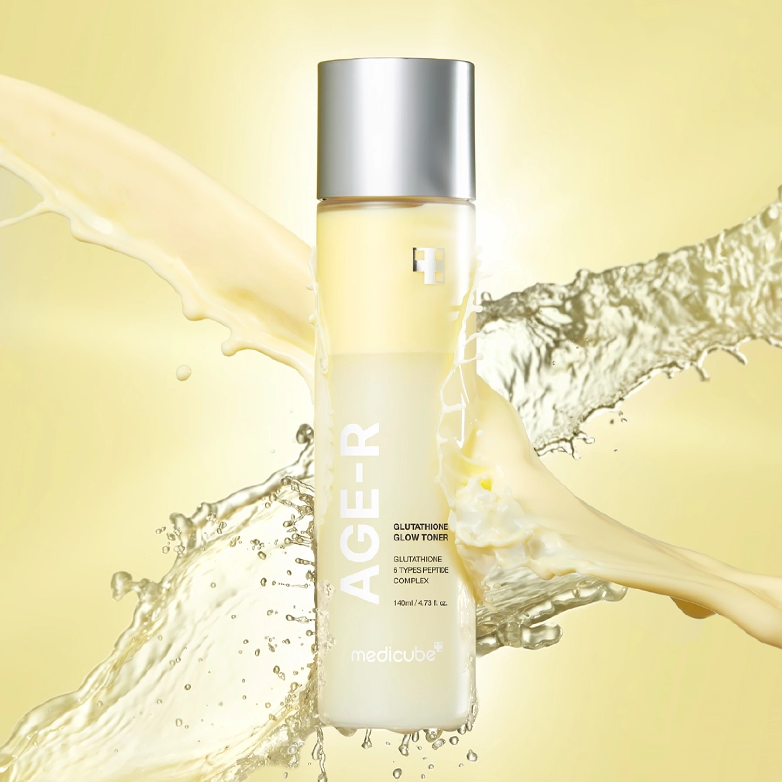 Тонер-молочко з глутатіоном для освітлення та сяйва AGE-R Glutathione Glow Toner MEDICUBE Обʼєм 140 мл — фото 7