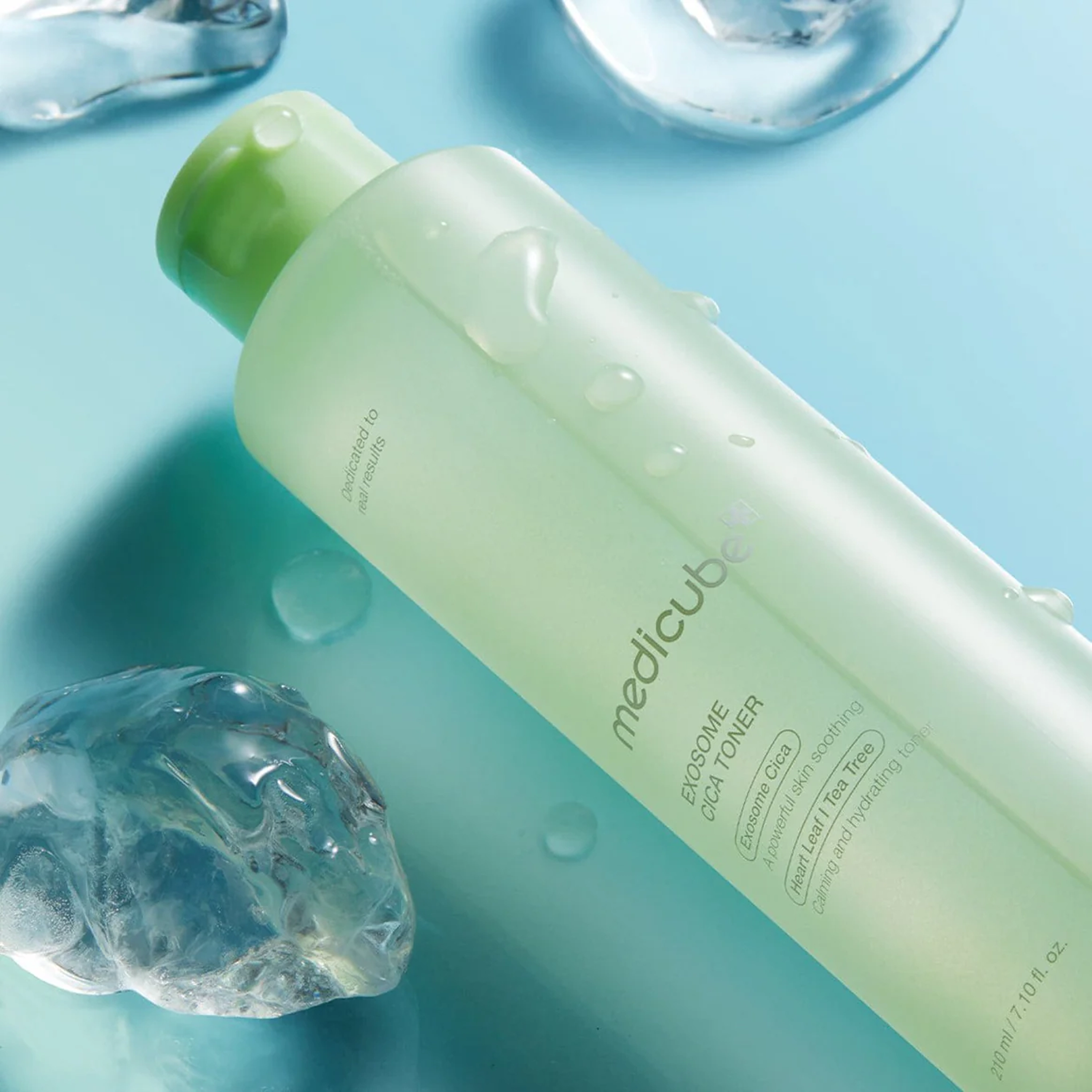 Заспокійливий тонер з екзосомами центели та чайним деревом Medicube Exosome Cica Toner MEDICUBE Обʼєм 210 мл — фото 3