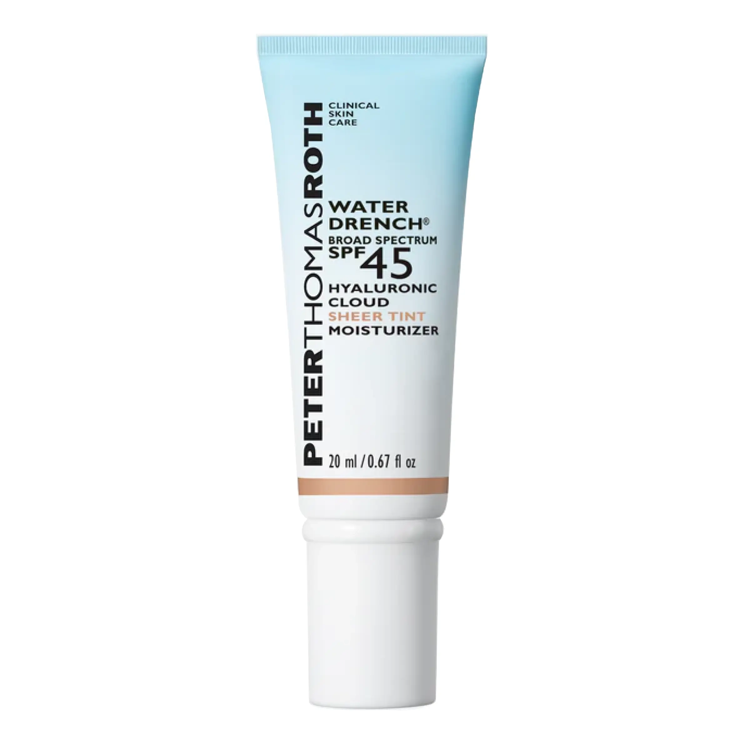Увлажняющий солнцезащитный крем-тинт с SPF 45 Water Drench Broad Spectrum SPF 45 Hyaluronic Cloud Sheer Tint Moisturizer PETER THOMAS ROTH Объем 20 мл