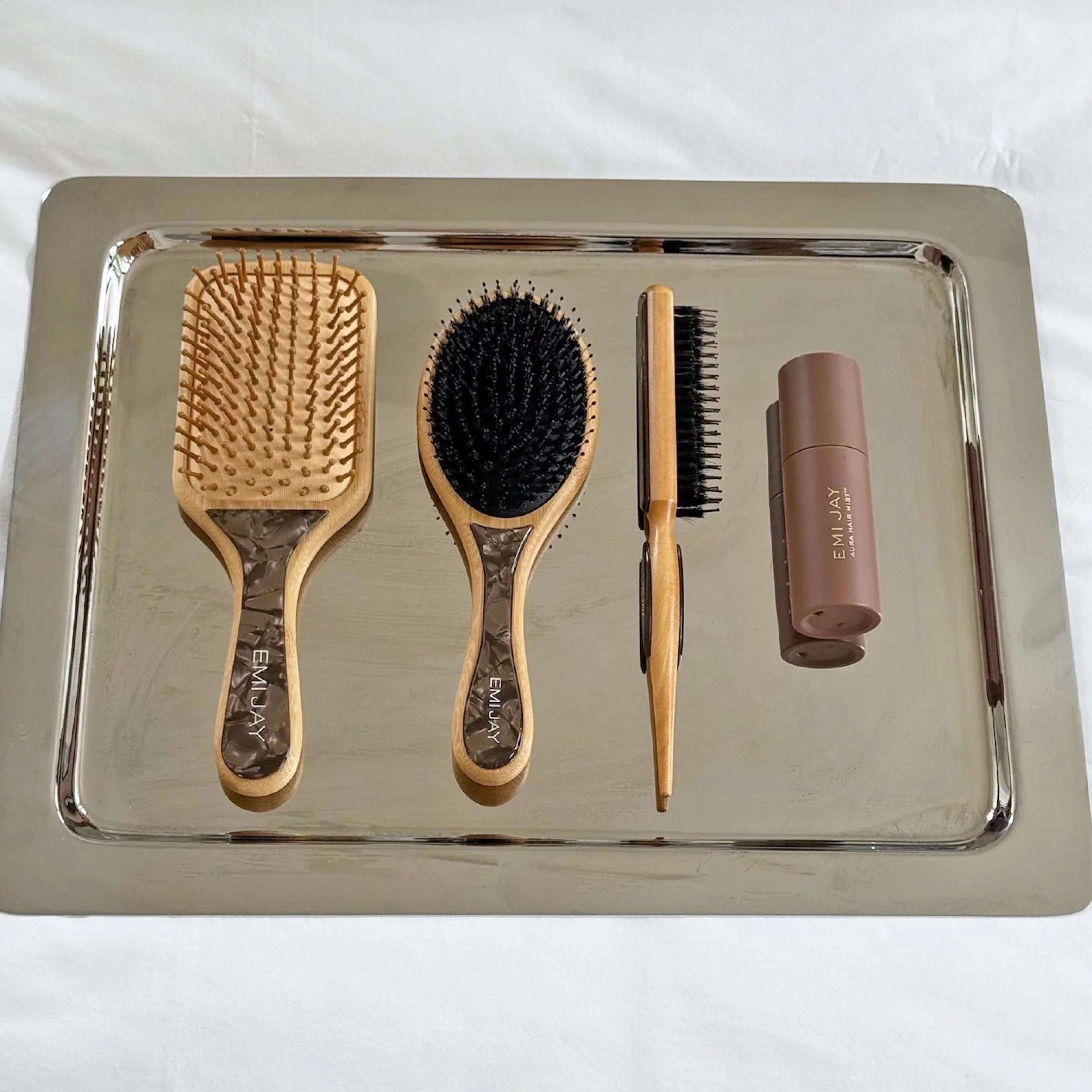 Овальна щітка для волосся Flat Brush in Toasted Sugar EMI JAY — фото 4