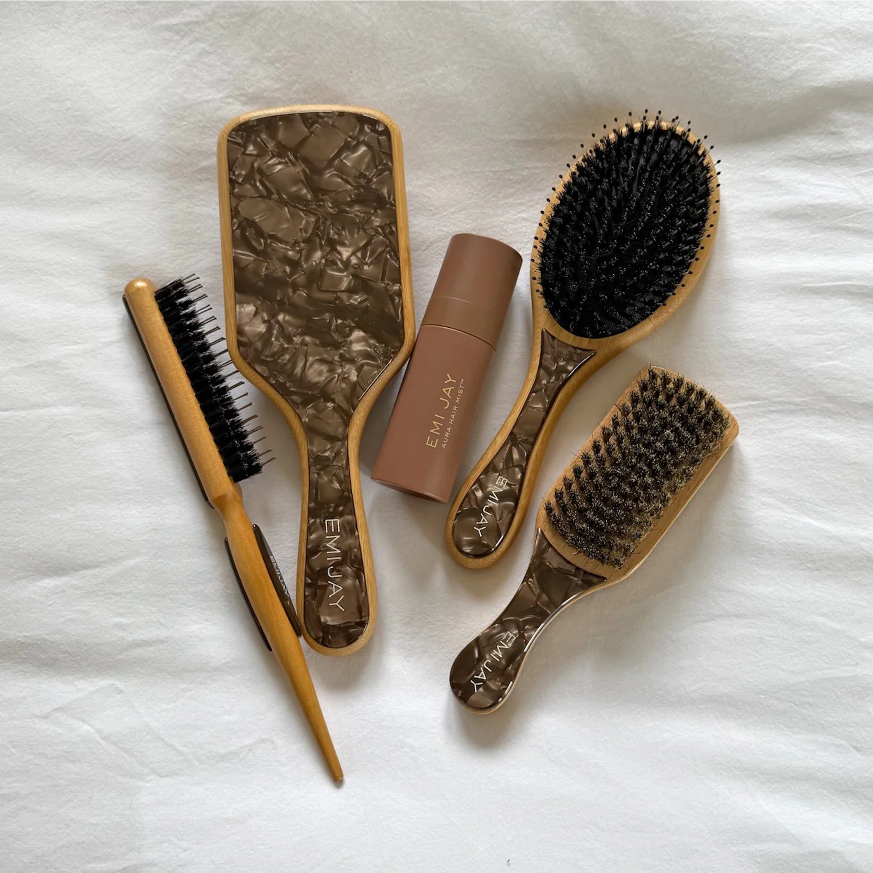 Міні щітка для волосся Mini Boar Bristle Brush in Toasted Sugar EMI JAY — фото 6
