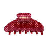 Большая заколка-краб для волос Big Effing Clip in Cherry Polka Dot EMI JAY