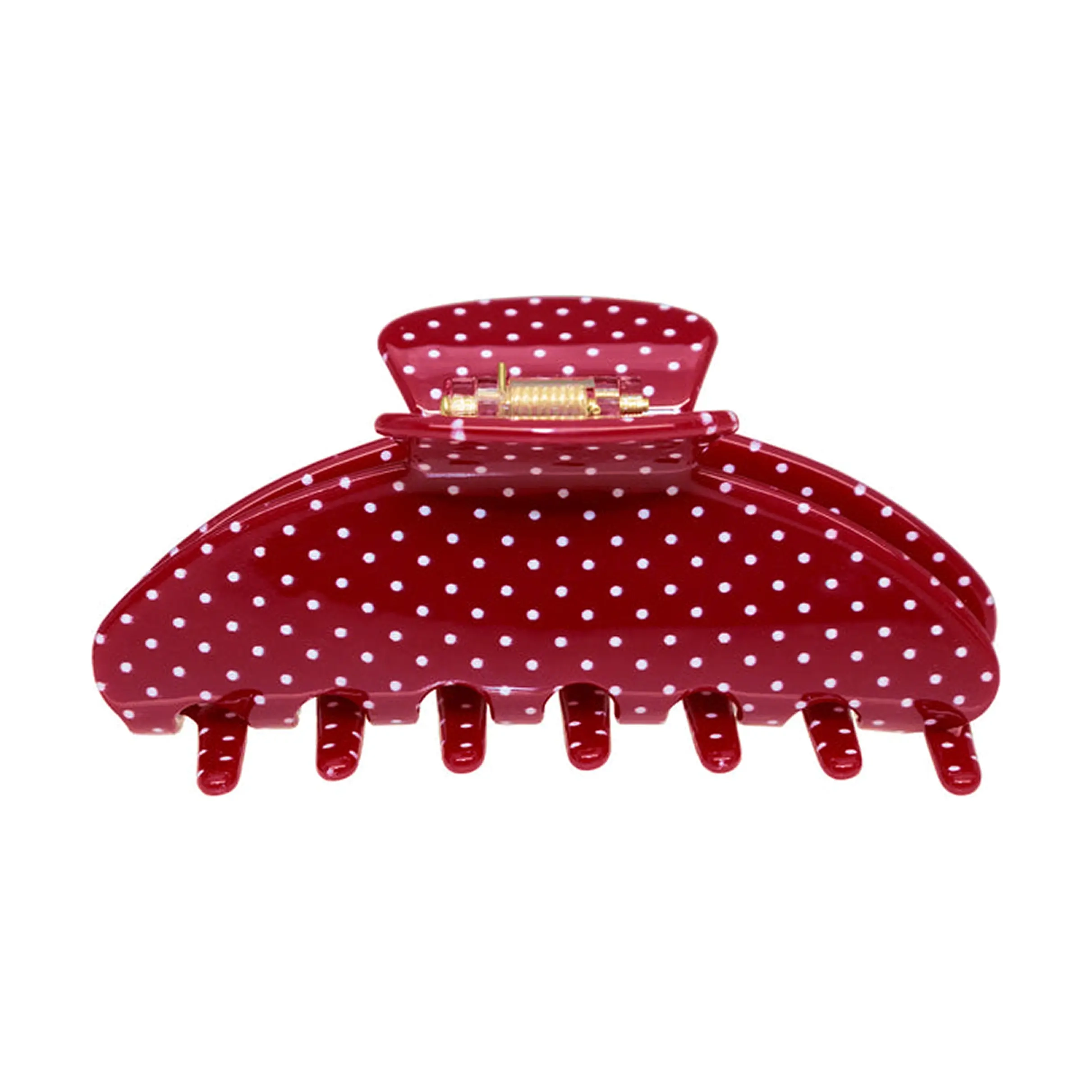 Большая заколка-краб для волос Big Effing Clip in Cherry Polka Dot EMI JAY