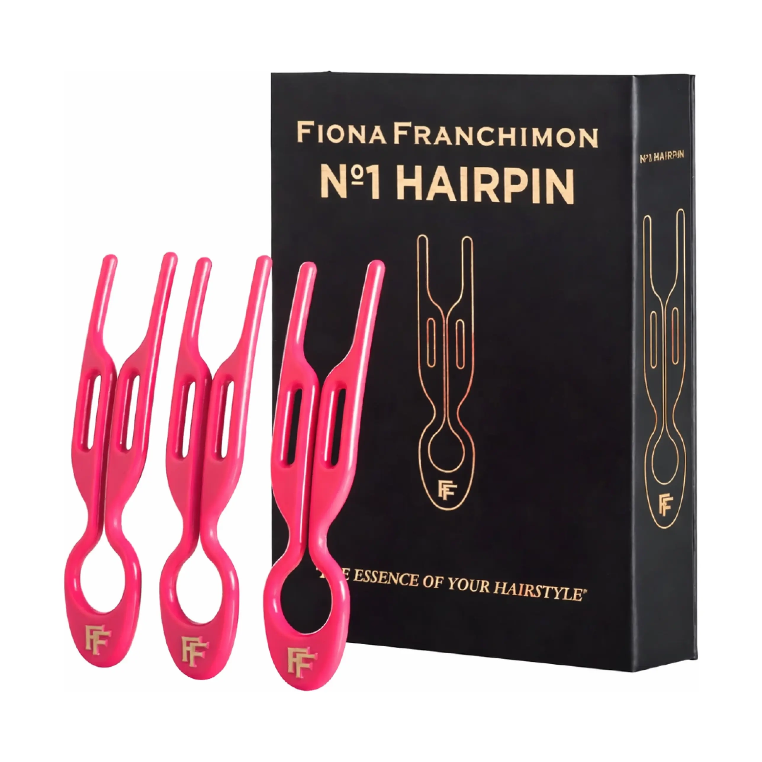 Набір шпильок для волосся № 1 Hairpin Strawberry Pink (3 per box) FIONA FRANCHIMON