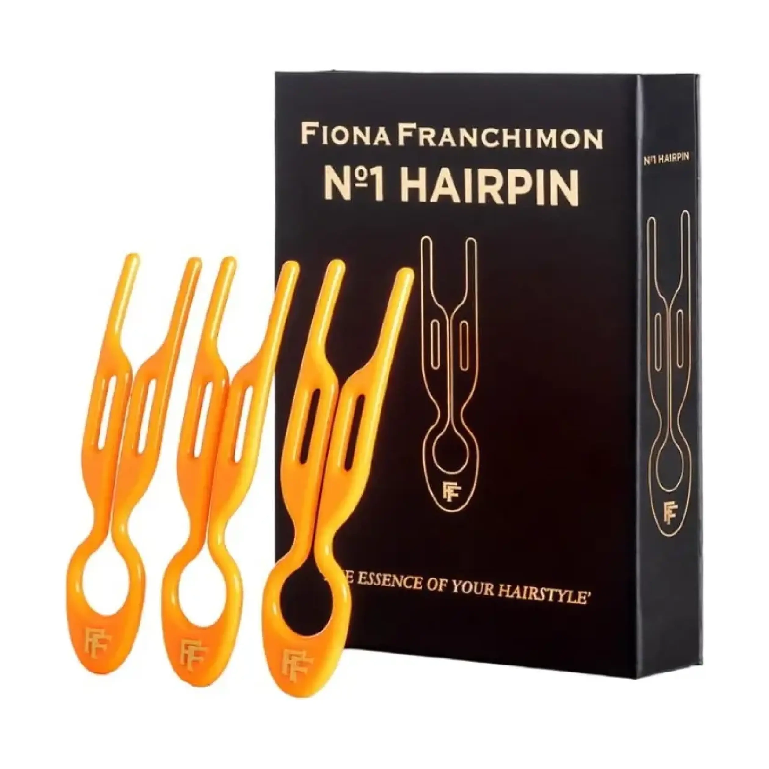 Набір шпильок для волосся № 1 Hairpin Tangerine Orange (3 per box) FIONA FRANCHIMON